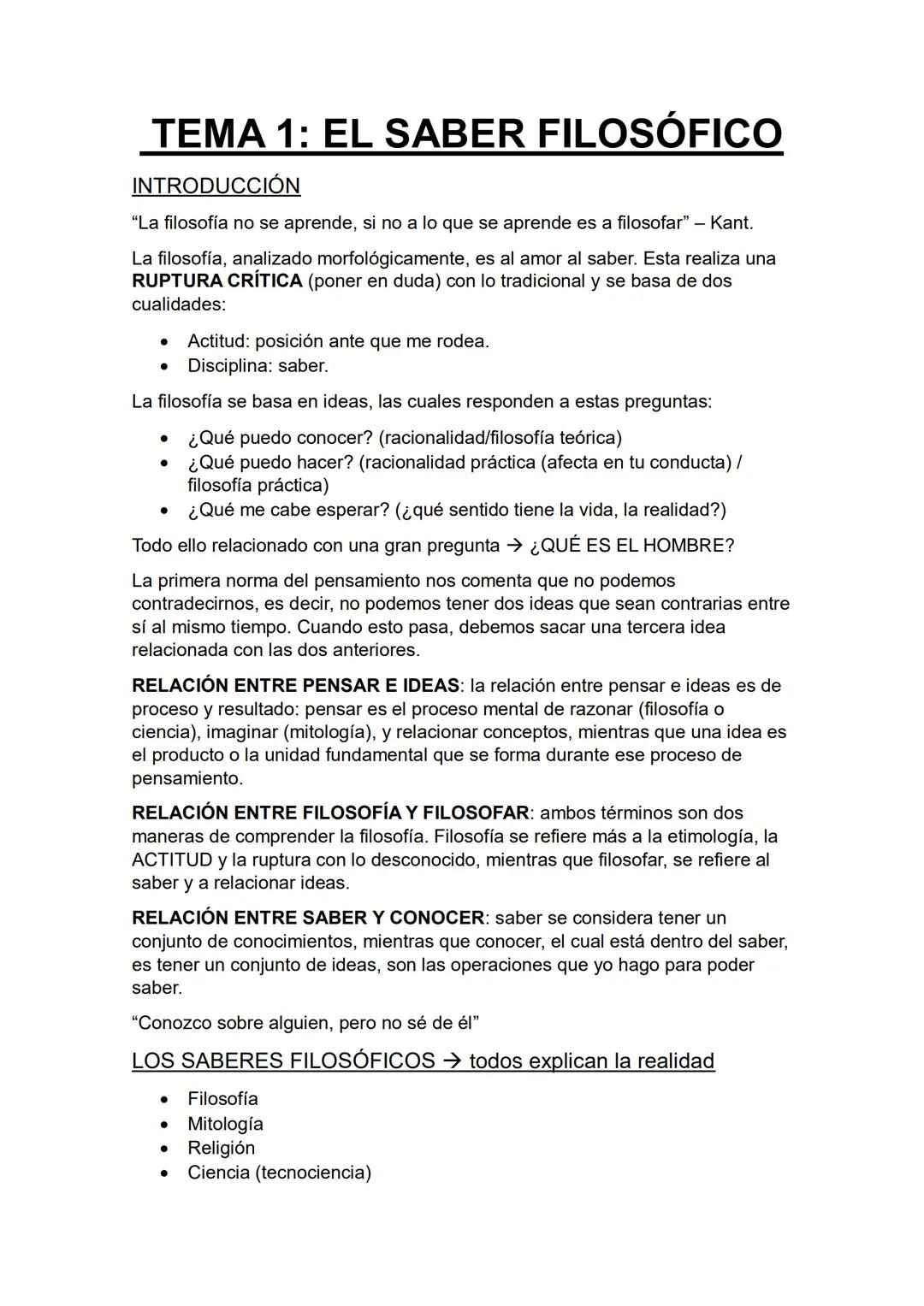 filosofia 1 bachillerato