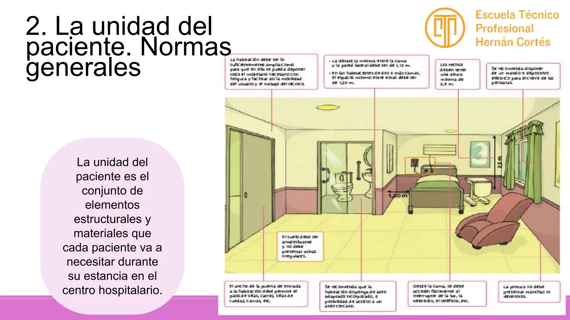 Tema 1. La unidad del
paciente.
Técnicas de arreglo y
preparación de la cama
Escuela Técnico
Profesional
Hernán Cortés # 1. La unidad de enf