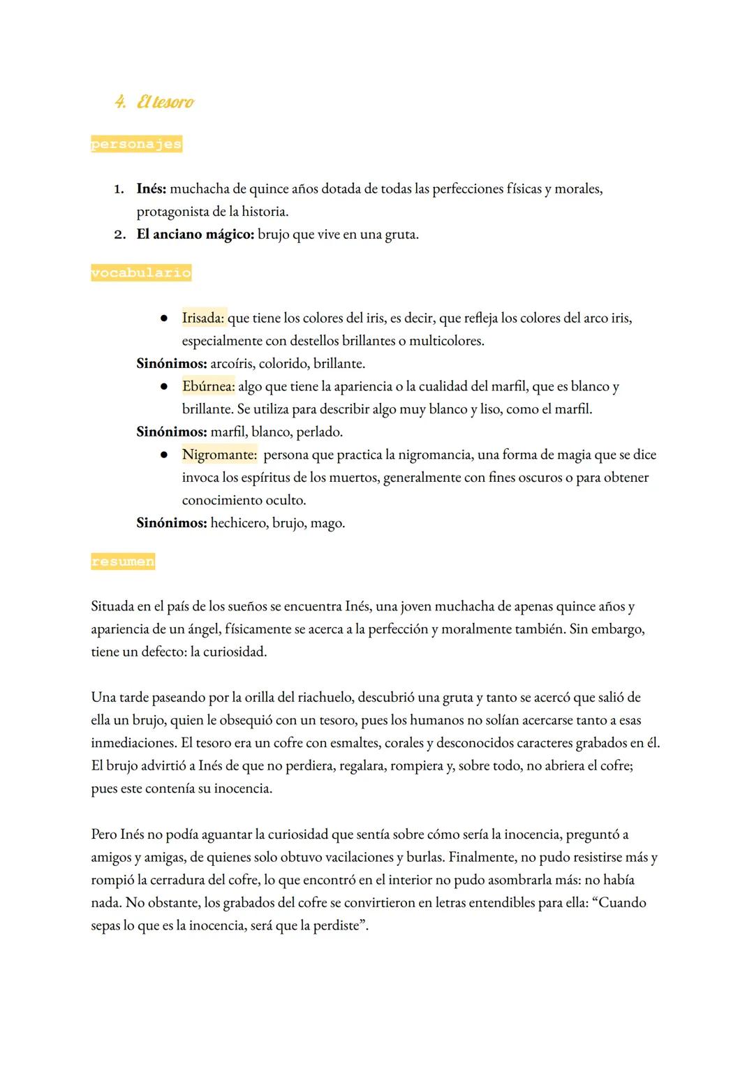 # Antología de cuentos
Emilia Pardo Bazán
1. El mechón blanco
personajes
1. La generala: esposa del general y protagonista del cuento.
2.