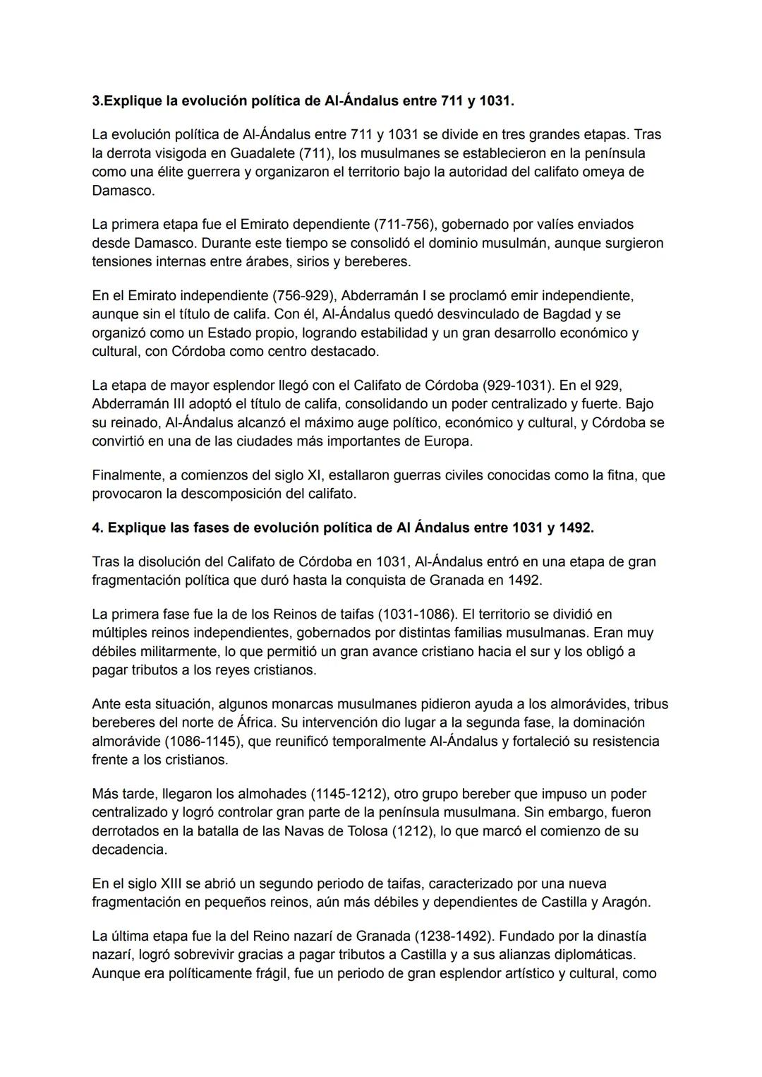 # BLOQUE II: La Edad Media. Tres culturas y un mapa político en constante cambio
(711-1474).
1.Explique las características de la estructur