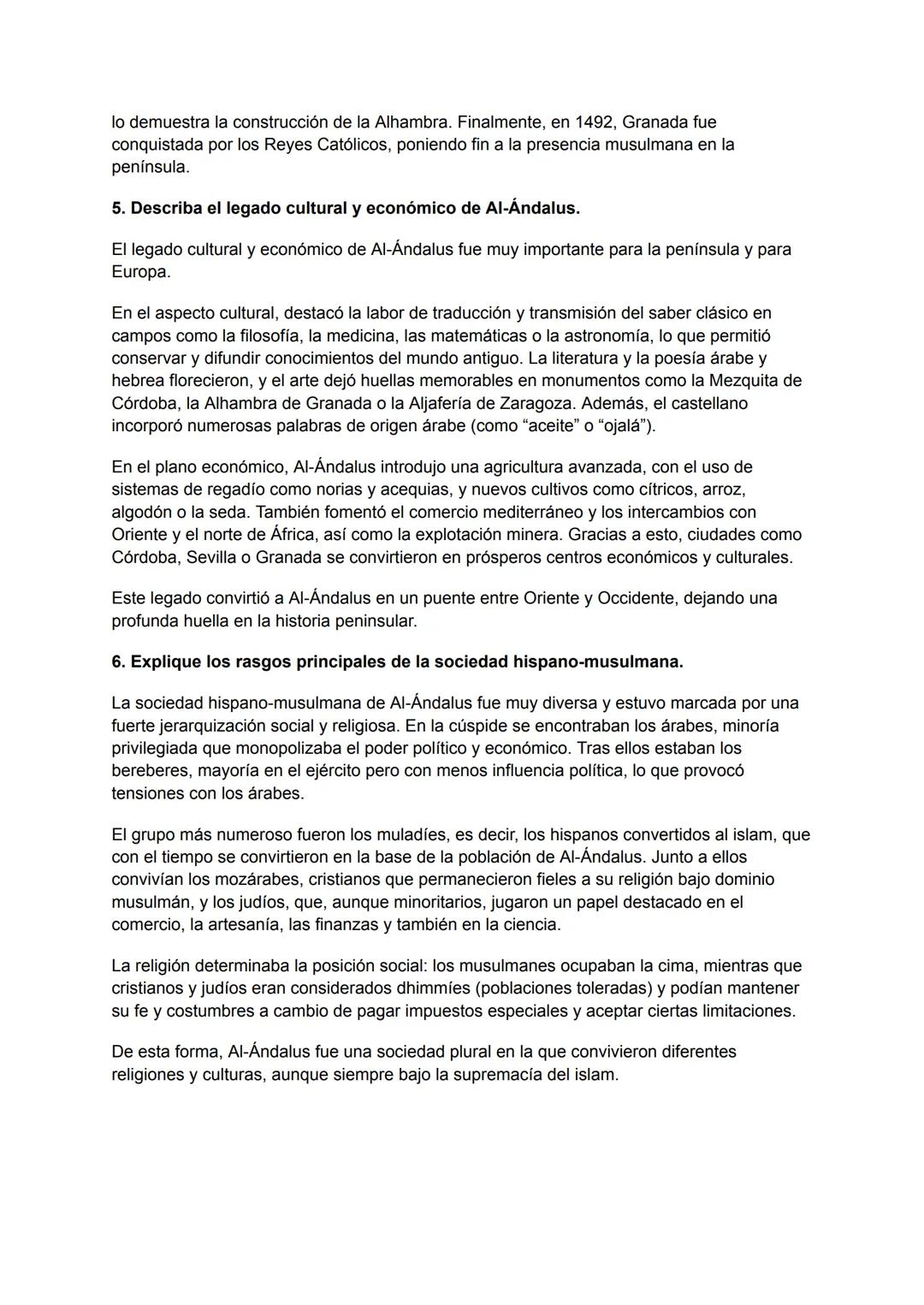 # BLOQUE II: La Edad Media. Tres culturas y un mapa político en constante cambio
(711-1474).
1.Explique las características de la estructur