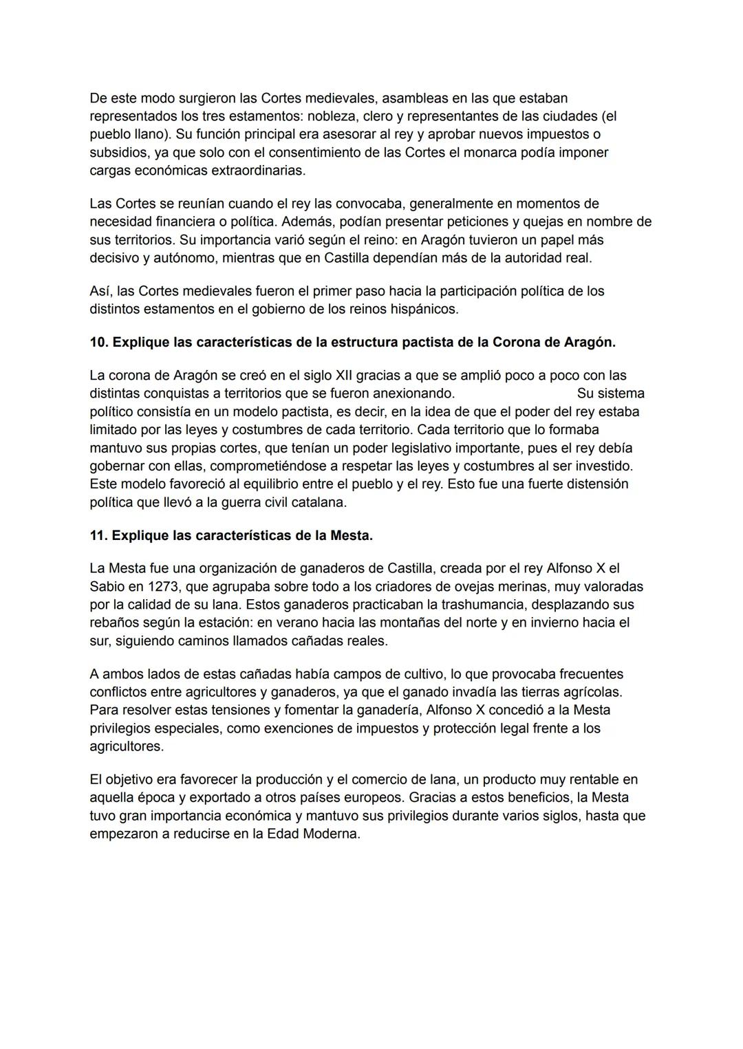 # BLOQUE II: La Edad Media. Tres culturas y un mapa político en constante cambio
(711-1474).
1.Explique las características de la estructur