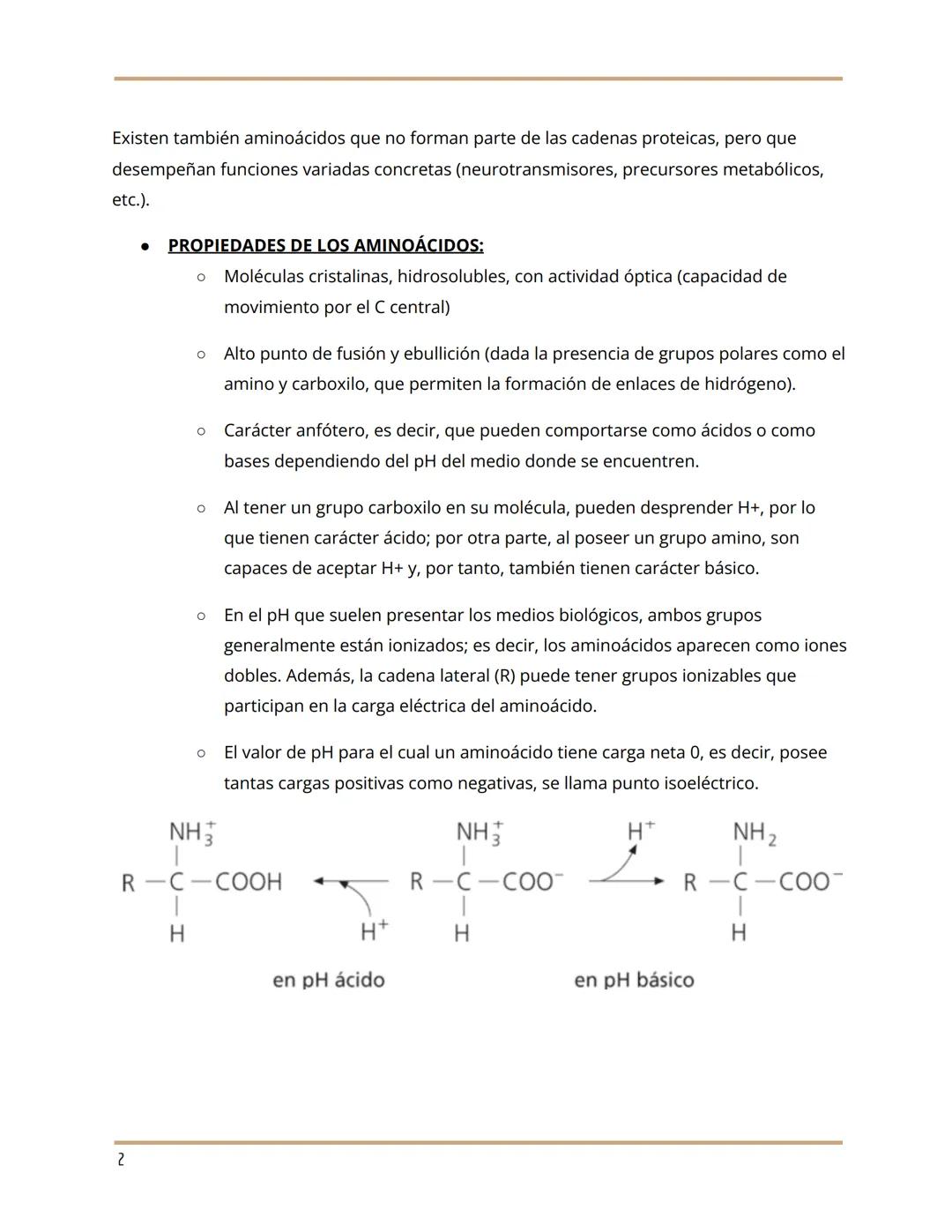 7. PROTEÍNAS
Grupo de moléculas orgánicas más abundantes en los seres vivos. Su importancia radica
en dos características muy importantes: