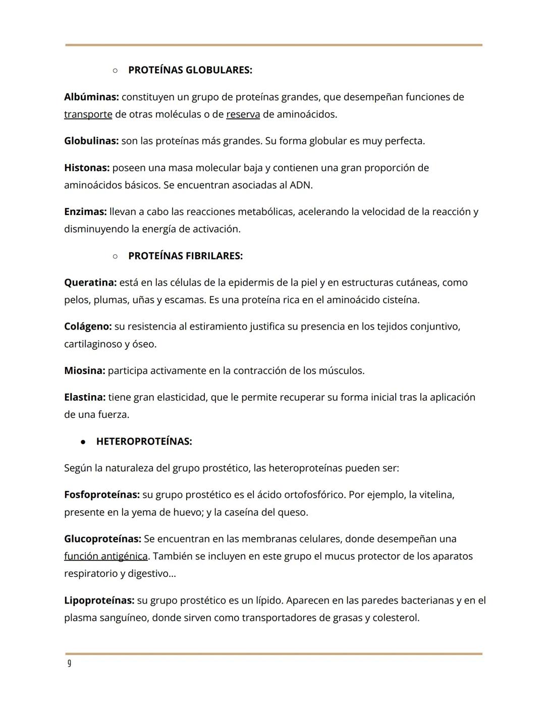 7. PROTEÍNAS
Grupo de moléculas orgánicas más abundantes en los seres vivos. Su importancia radica
en dos características muy importantes: