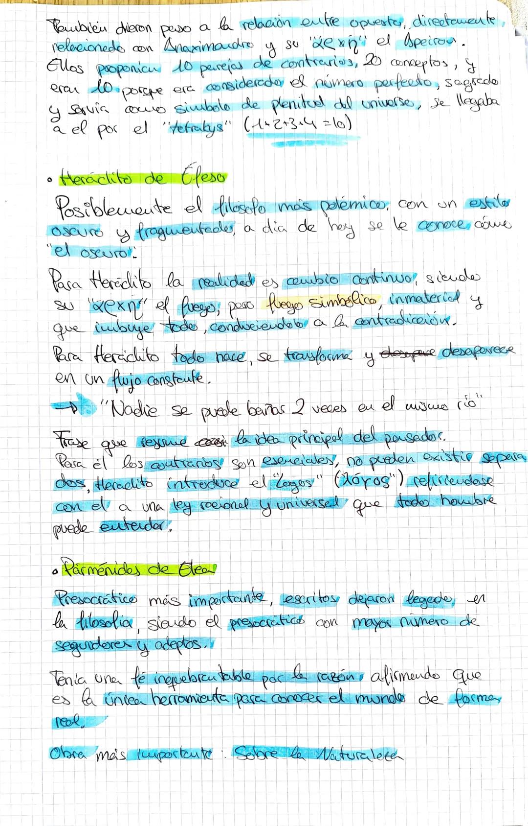Apuntes Tema 1 w
Monistas de Mileto
-Defendian que el universo se regía por un único elemento,
a este lo denominaber "arje "o en griego de