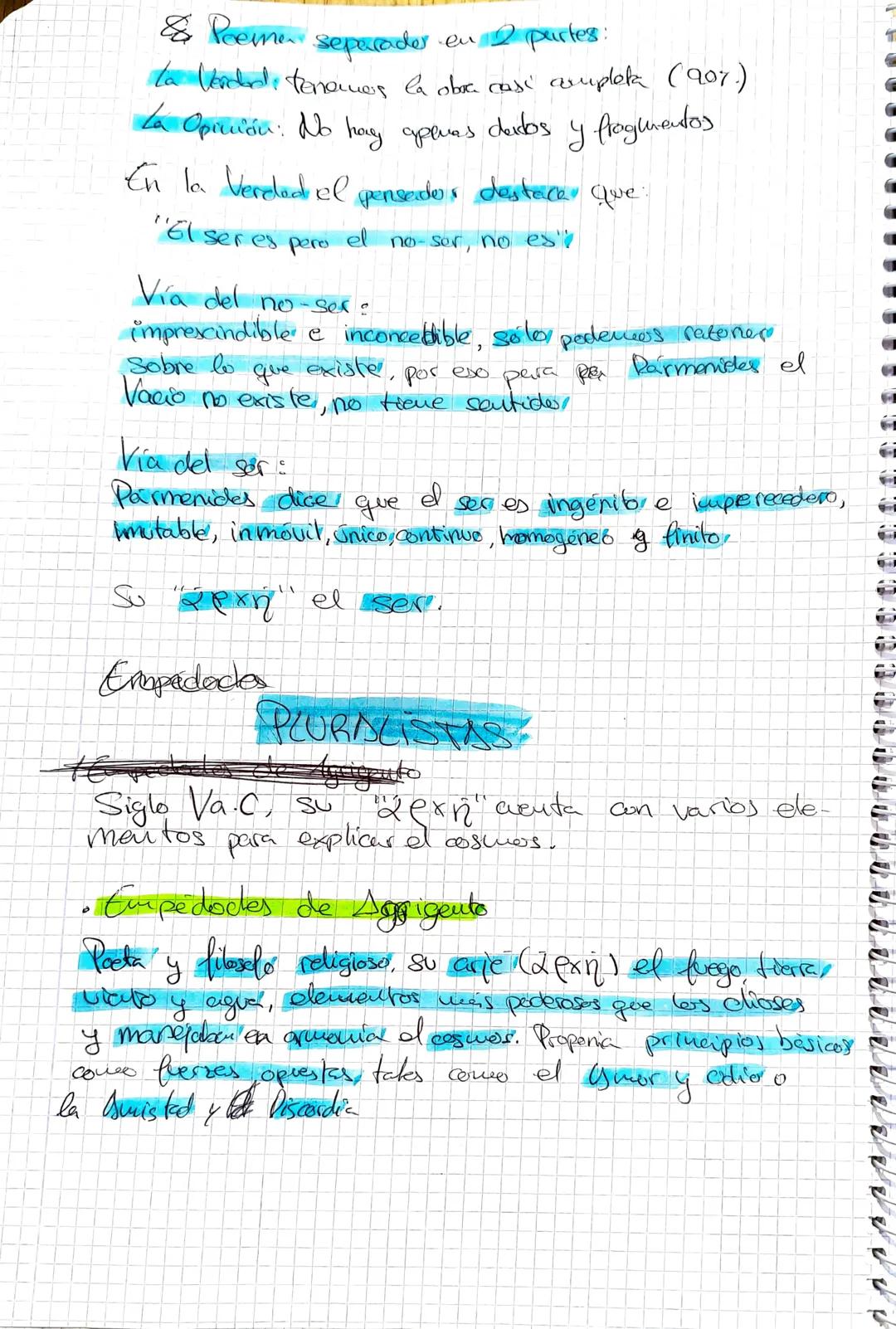 Apuntes Tema 1 w
Monistas de Mileto
-Defendian que el universo se regía por un único elemento,
a este lo denominaber "arje "o en griego de
