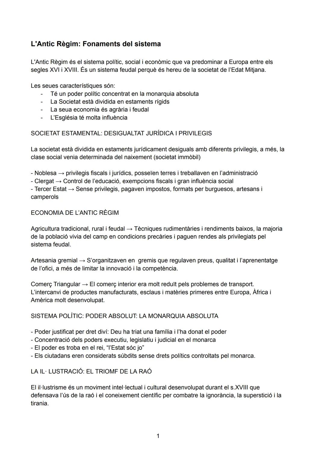 # L'Antic Règim: Fonaments del sistema
L'Antic Règim és el sistema polític, social i econòmic que va predominar a Europa entre els
segles X