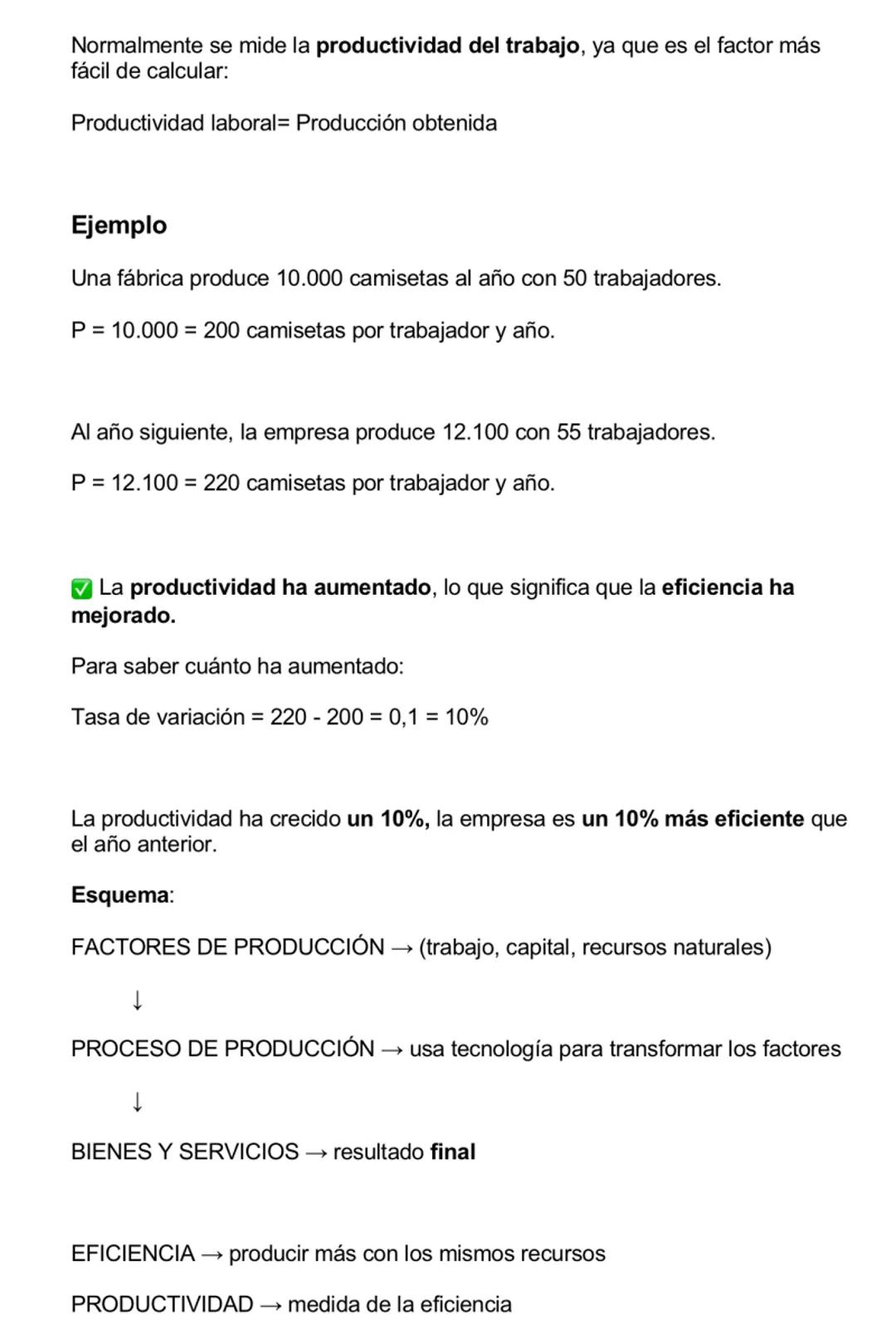 # TEMA 3. LA PRODUCTIVIDAD Y EL CRECIMIENTO ECONÓMICO
1.Eficiencia y productividad
1.1. El proceso de producción
El empresario organiza e