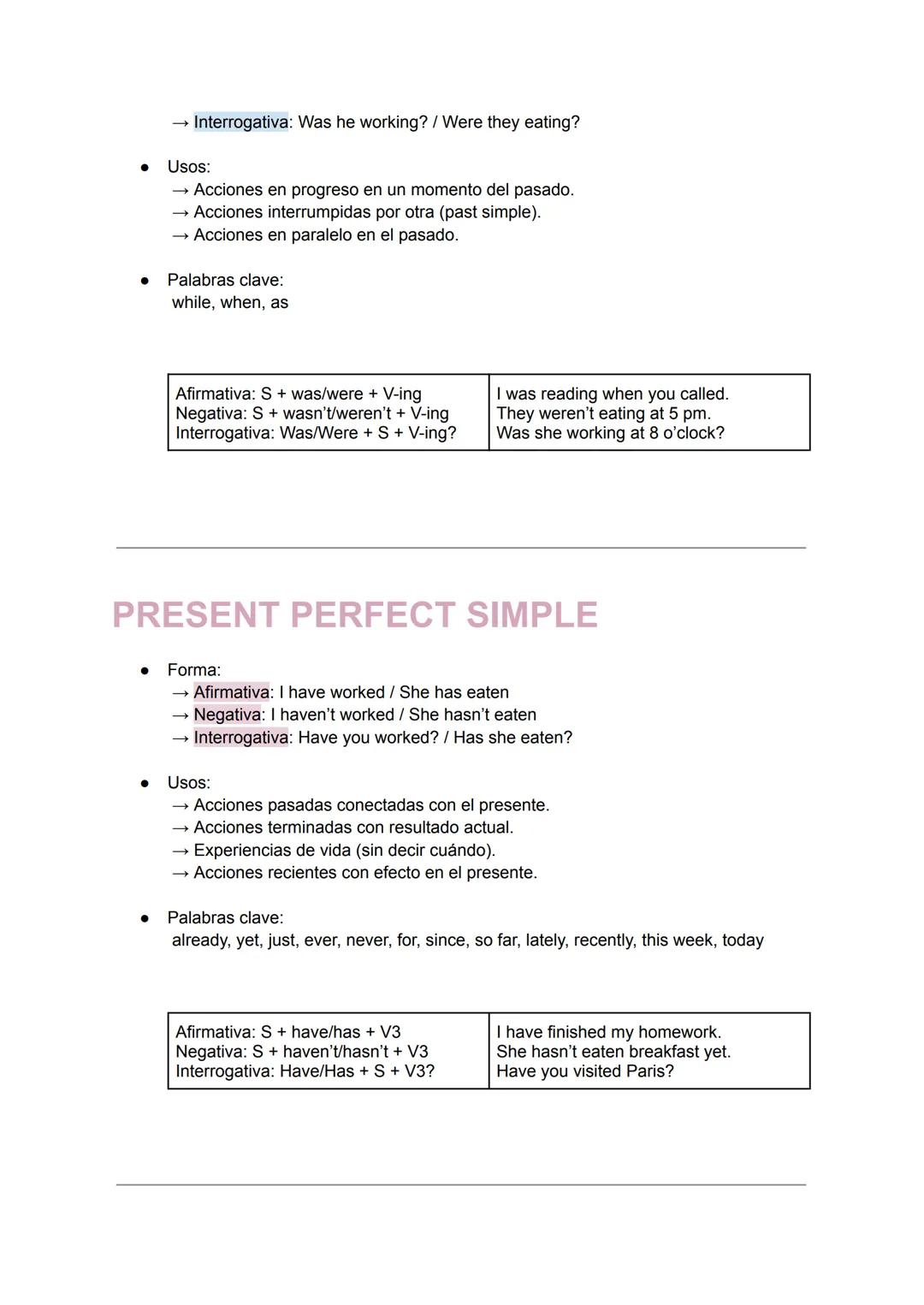 # PRESENT SIMPLE
- Forma:
- Afirmativa: I work / She works
- Negativa: I don't work / She doesn't work
- Interrogativa: Do you work?