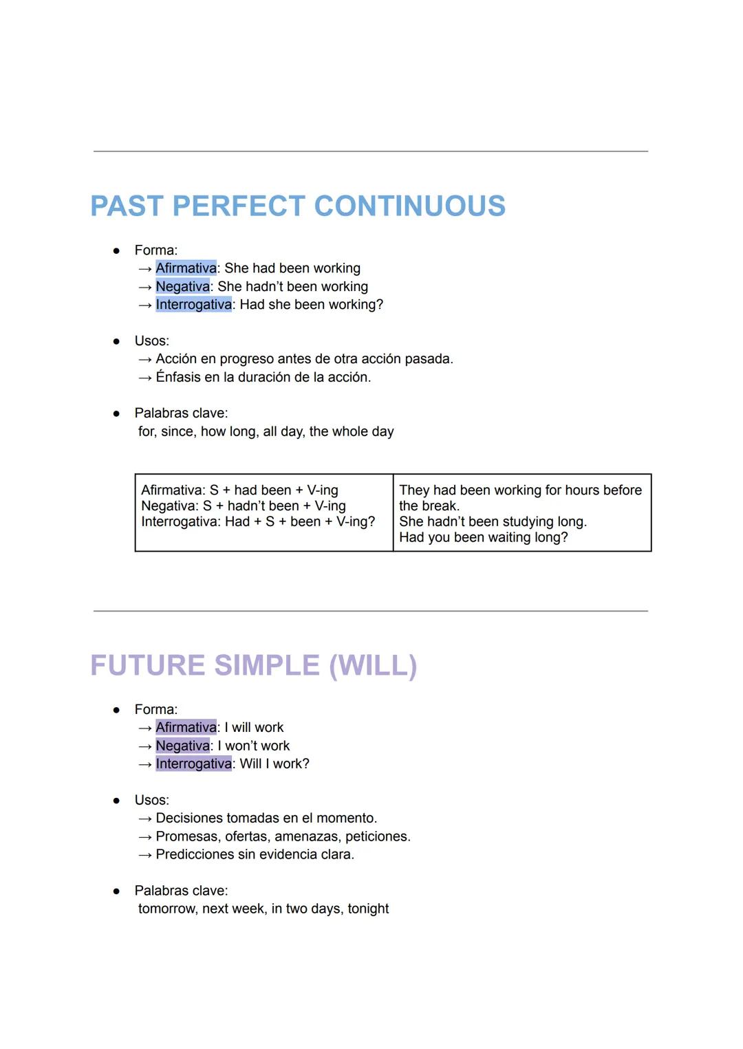 # PRESENT SIMPLE
- Forma:
- Afirmativa: I work / She works
- Negativa: I don't work / She doesn't work
- Interrogativa: Do you work?