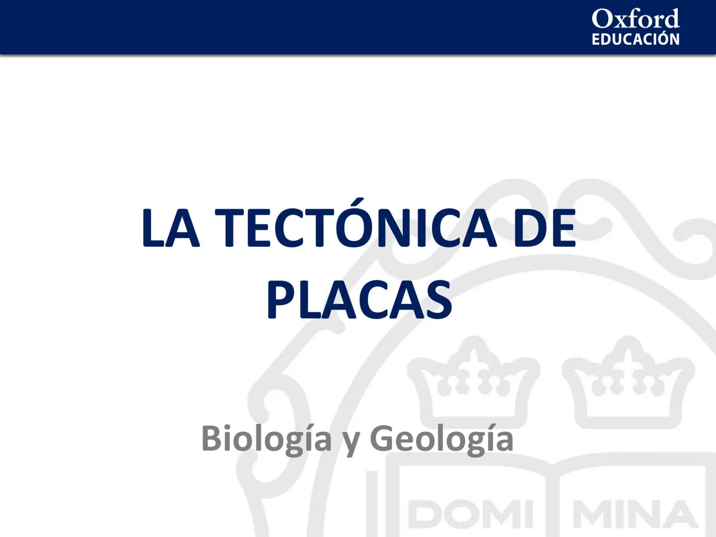 # LA TECTÓNICA DE
# PLACAS
Biología y Geología # La tectónica de placas
• Métodos de estudio del interior terrestre
• Modelos geoquímico