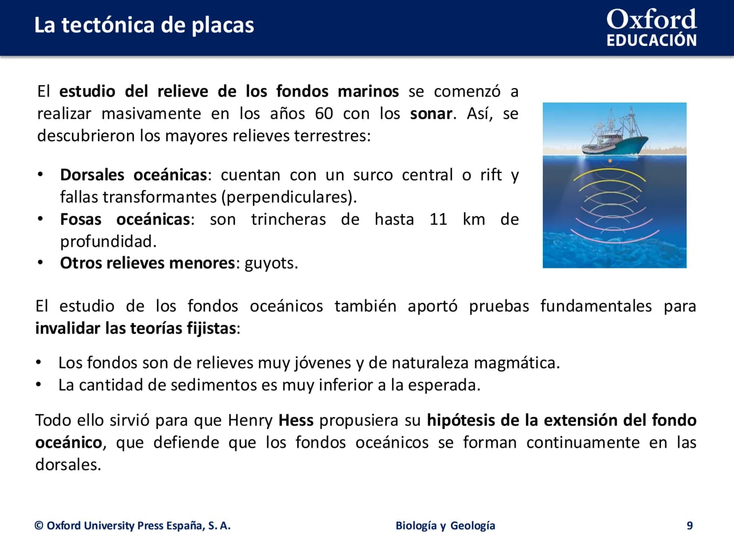 # LA TECTÓNICA DE
# PLACAS
Biología y Geología # La tectónica de placas
• Métodos de estudio del interior terrestre
• Modelos geoquímico