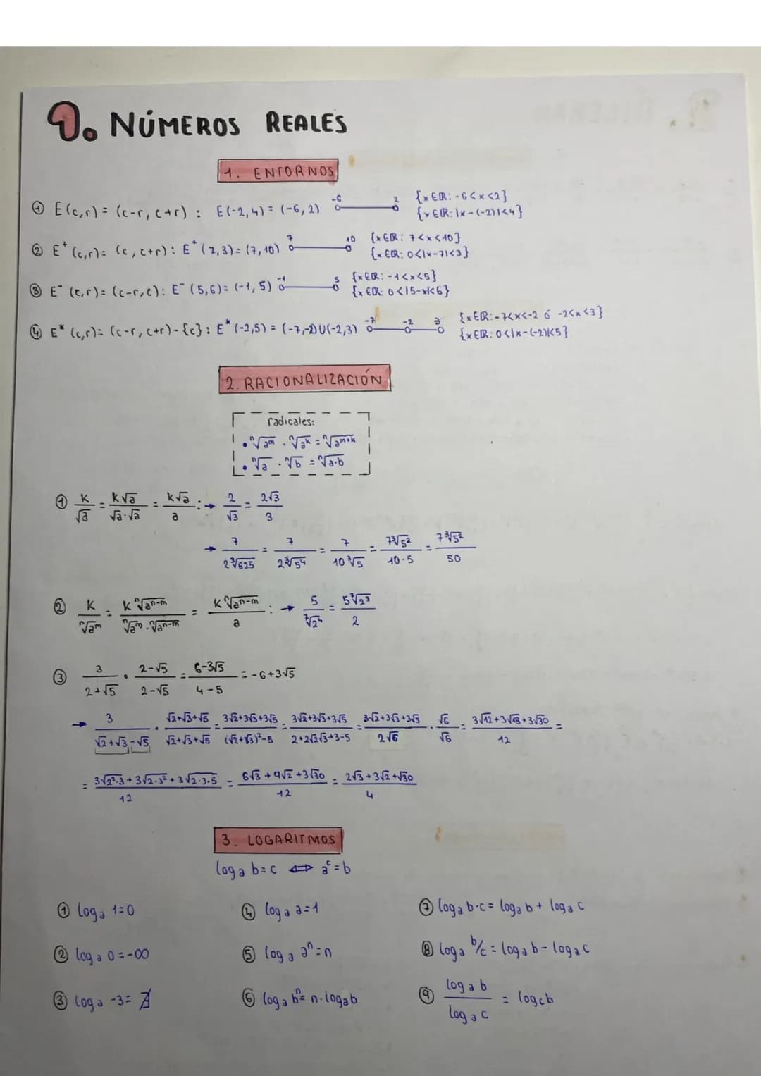 TEMA 1 y 2: álgebra y números reales – página 1