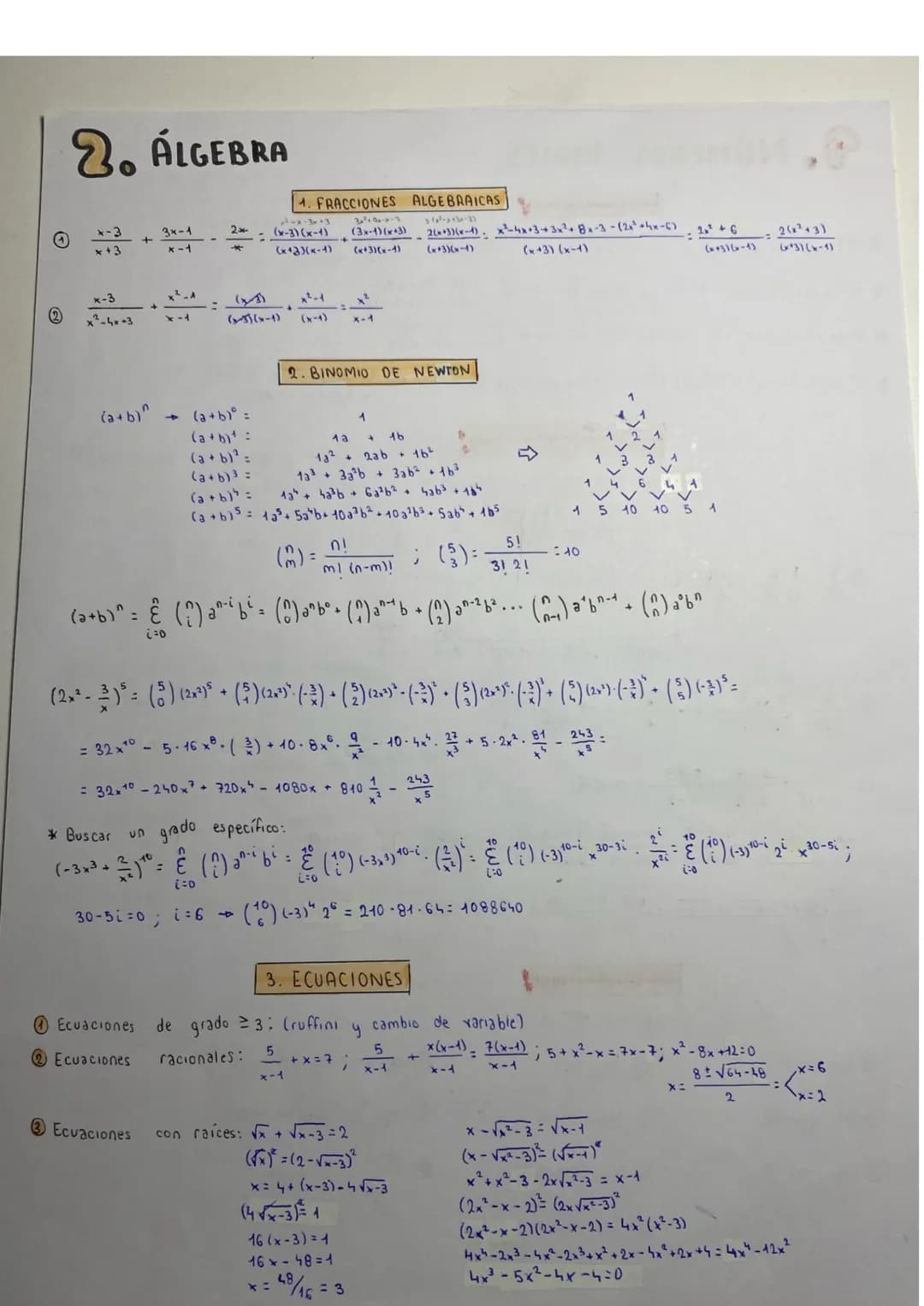 TEMA 1 y 2: álgebra y números reales – página 2