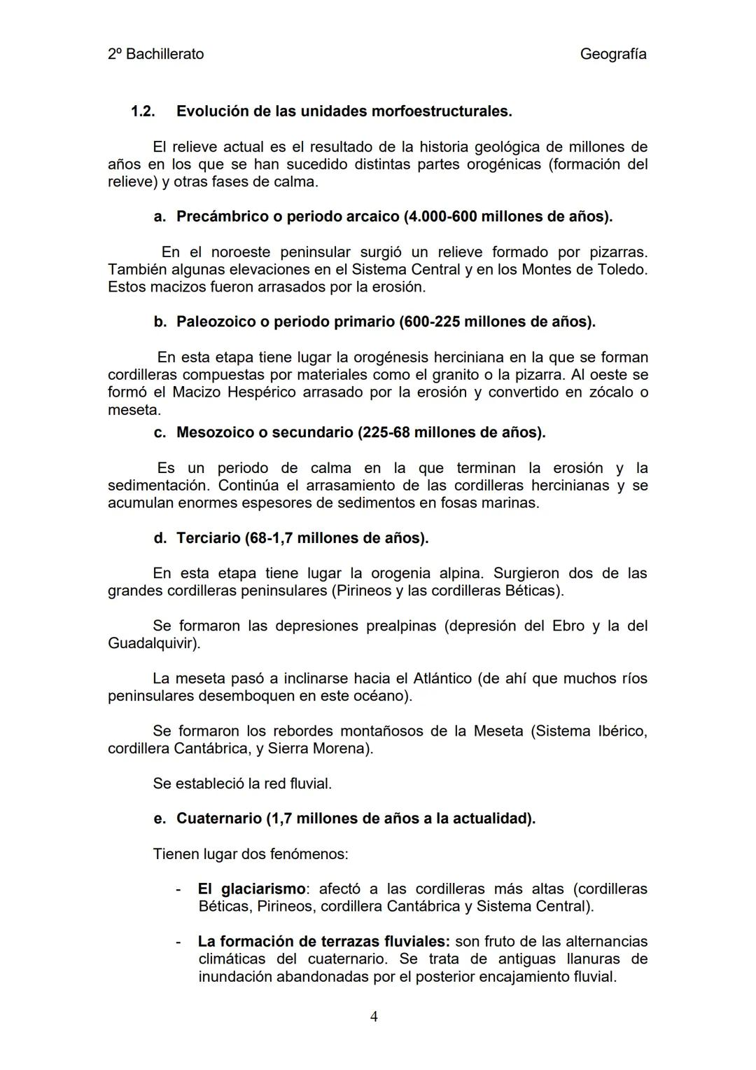 2º Bachillerato
Geografía
# UNIDAD DE PROGRAMACIÓN 1. EL RELIEVE Y LA
# DIVERSIDAD GEOMORFOLÓGICA.
Con esta unidad de programación vamos a