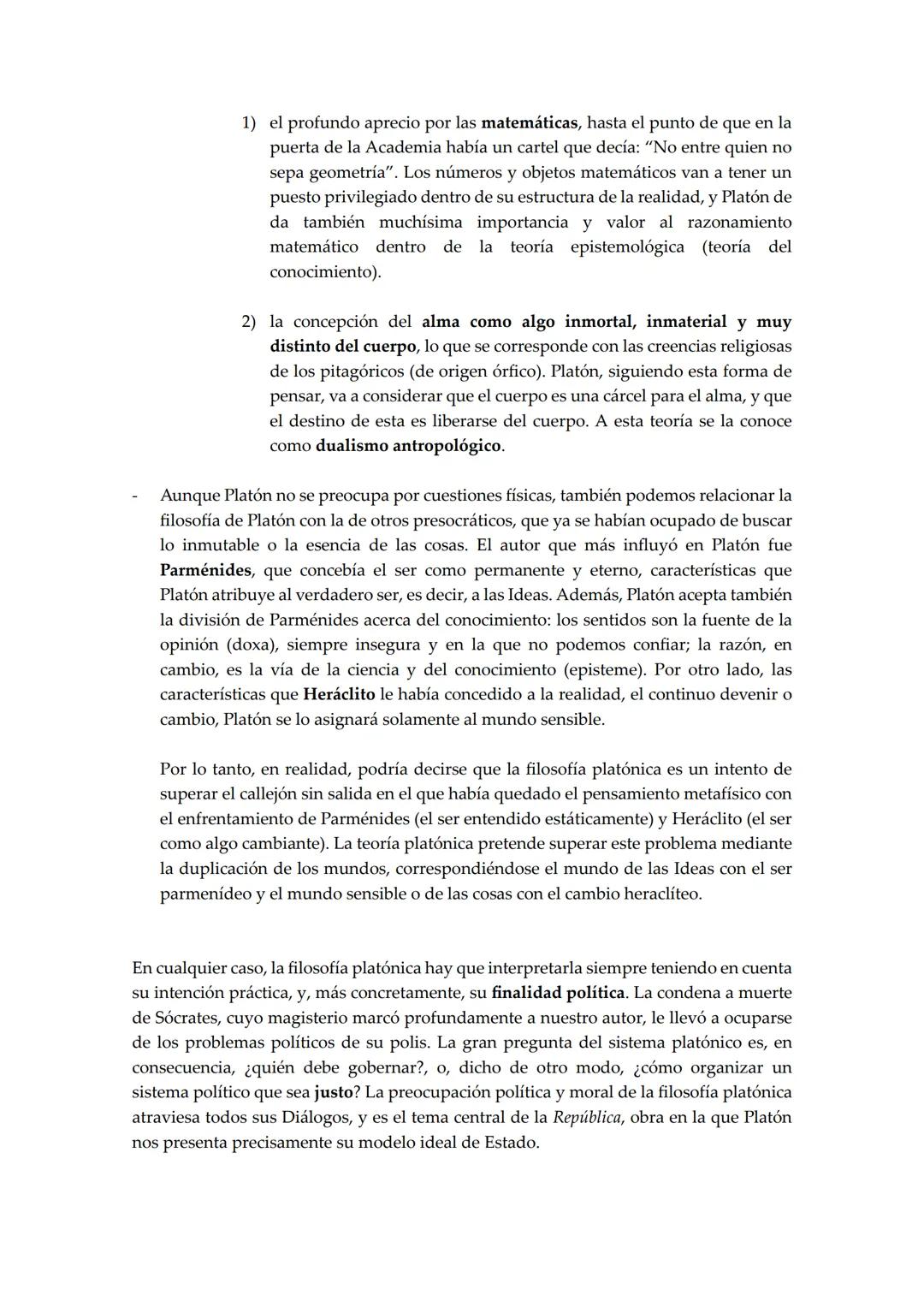 # TEMA 3. PLATÓN
Para entender la filosofía de Platón (que en realidad se llamaba Aristocles) es necesario
conocer algo de su biografía y d