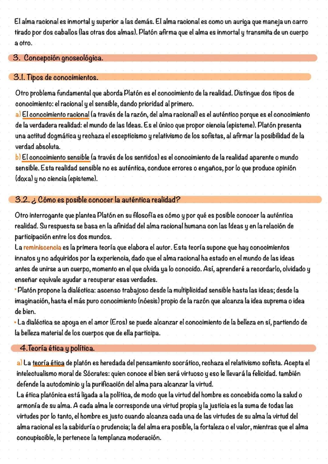 # Platón
(427-347 a.C.)
1. Concepción ontológica: la teoría de las ideas.
En un primer momento Platón sigue las huellas de Sócrates y
se u