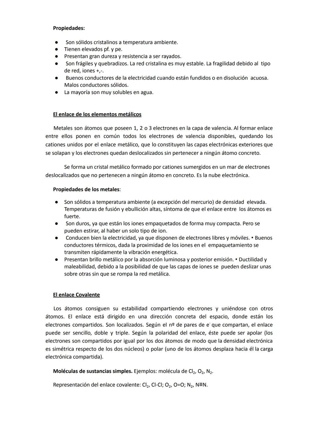 # EL ENLACE QUÍMICO
Los átomos tienden a unirse unos a otros para formar entidades más complejas. De esta
manera se construyen todas las su