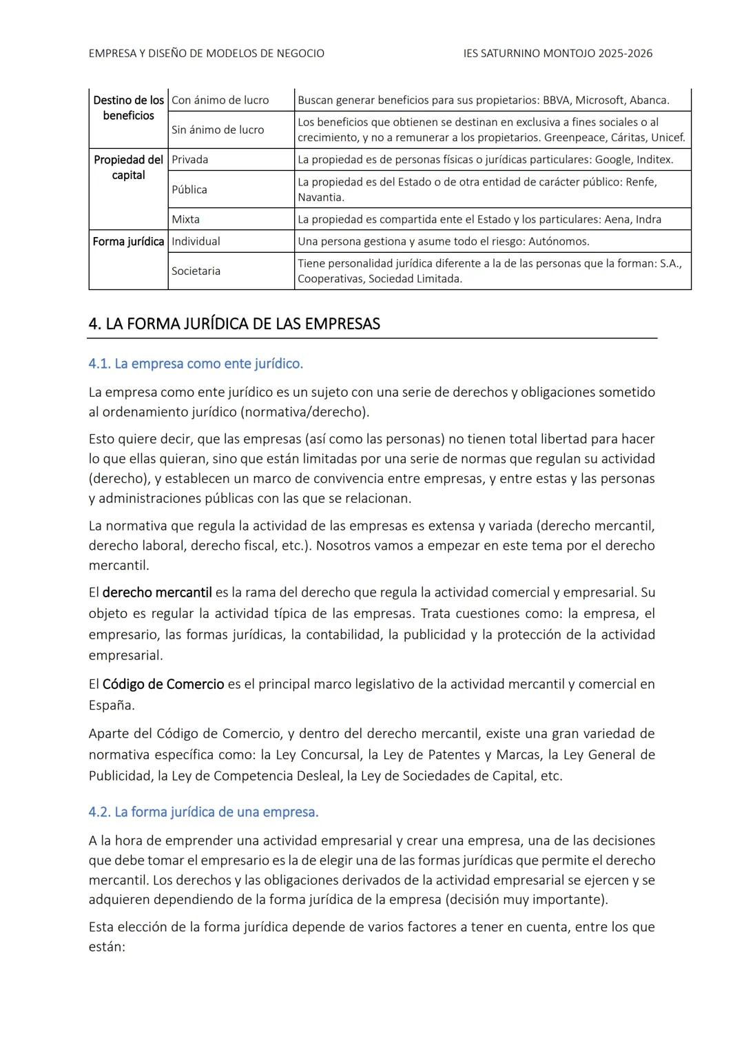 EMPRESA Y DISEÑO DE MODELOS DE NEGOCIO
IES SATURNINO MONTOJO 2025-2026
TEMA 1. LA EMPRESA
ÍNDICE
1. LA ACTIVIDAD ECONÓMICA
1.1. Factores