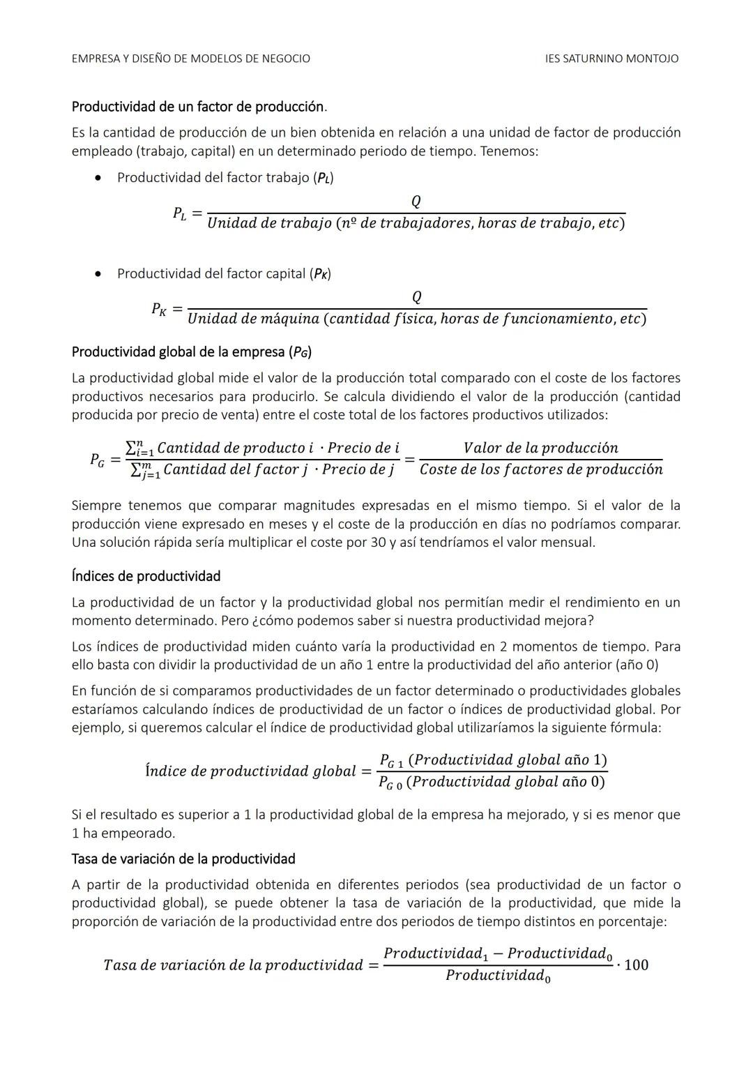 EMPRESA Y DISEÑO DE MODELOS DE NEGOCIO
IES SATURNINO MONTOJO
TEMA 4. LA FUNCIÓN DE PRODUCCIÓN.
1. PRODUCCIÓN Y PROCESO PRODUCTIVO.
1.1. E