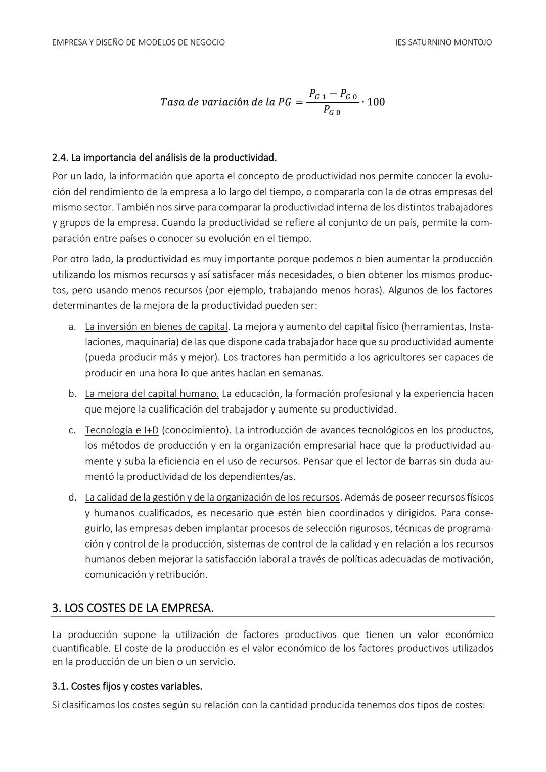 EMPRESA Y DISEÑO DE MODELOS DE NEGOCIO
IES SATURNINO MONTOJO
TEMA 4. LA FUNCIÓN DE PRODUCCIÓN.
1. PRODUCCIÓN Y PROCESO PRODUCTIVO.
1.1. E