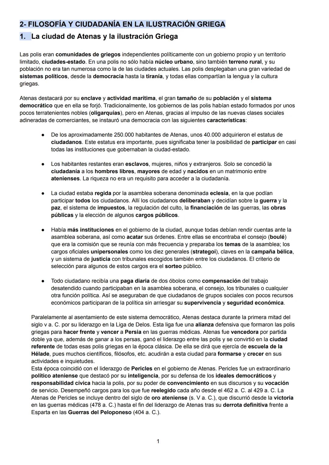 TEMA 2 - Filosofía y ciudadanía en la Ilustración Griega