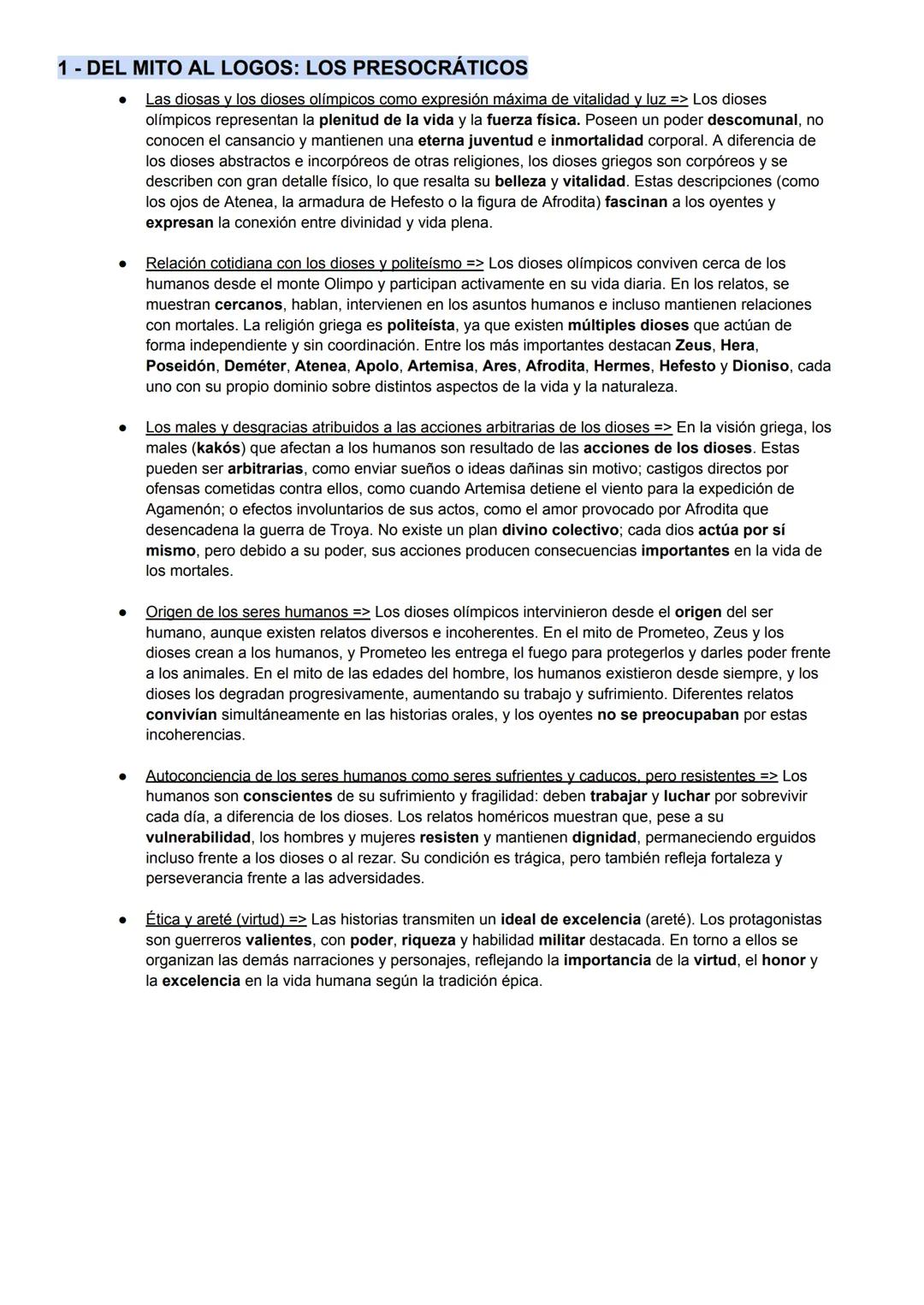 # 1- DEL MITO AL LOGOS: LOS PRESOCRÁTICOS
# 1. El origen de la filosofía en la Antigua Grecia
Se ha ubicado el origen de la filosofía en l