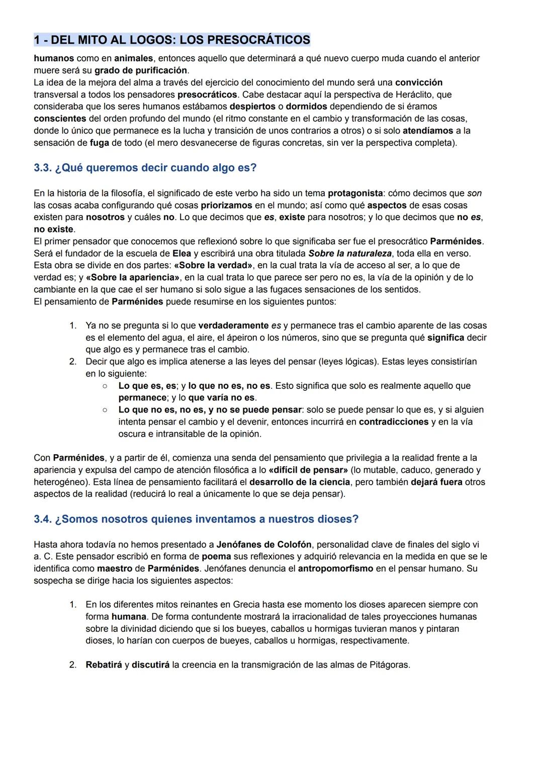 # 1- DEL MITO AL LOGOS: LOS PRESOCRÁTICOS
# 1. El origen de la filosofía en la Antigua Grecia
Se ha ubicado el origen de la filosofía en l