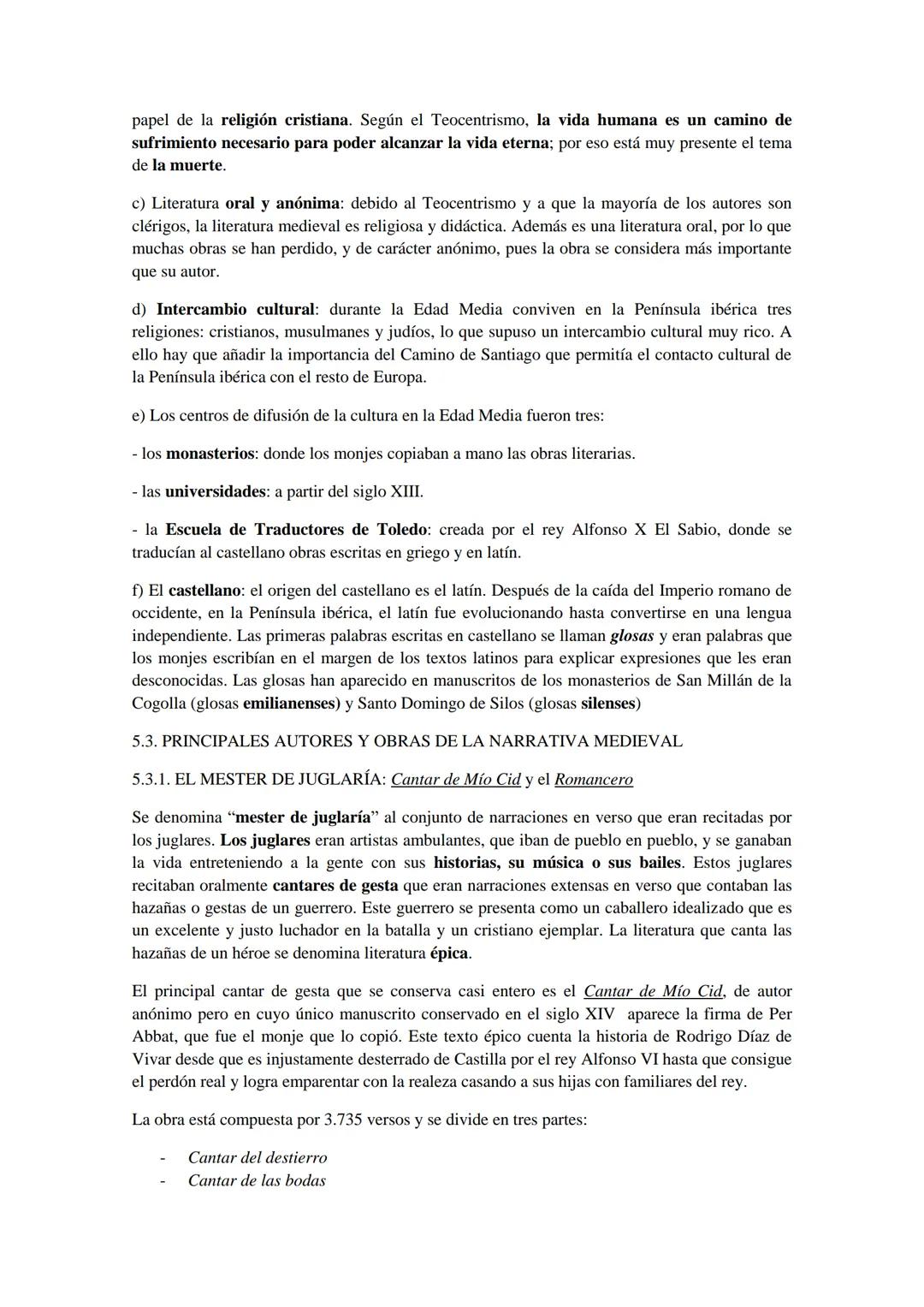 papel de la religión cristiana. Según el Teocentrismo, la vida humana es un camino de
sufrimiento necesario para poder alcanzar la vida eter