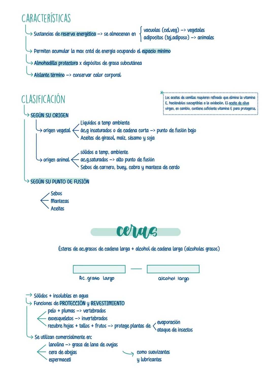 # LÍPIDOS
Formados x cadenas de C. Hy O -> a veces x P. Sy N
Grupo heterogeneo -> variedad de estructuras y funciones
PROPIEDADES:
Insolu