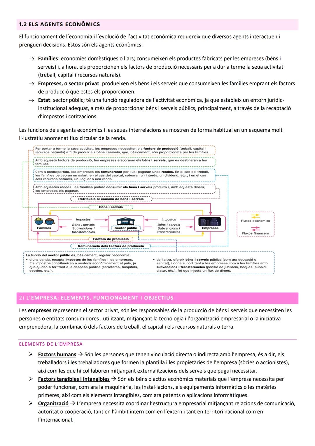 # UNITAT 1: L'ECONOMIA I L'EMPRESA
1) L'ACTIVITAT ECONÒMICA I ELS SEUS AGENTS
-L'activitat econòmica també es planteja tres qüestions bàsi
