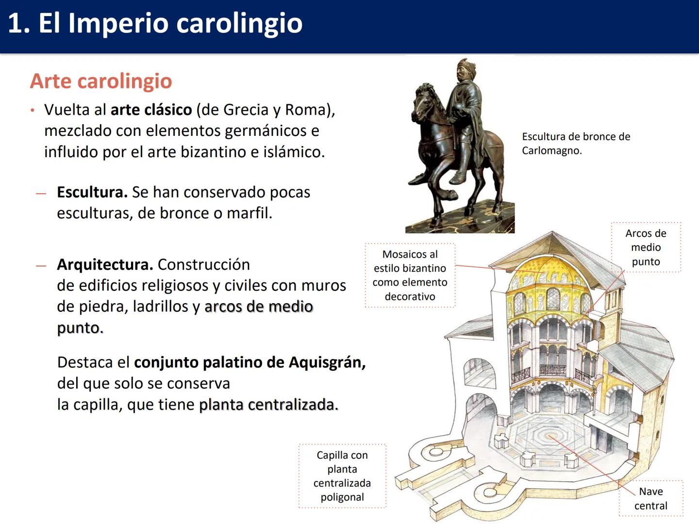 # Tema 6: El feudalismo (PLENA EDAD MEDIA)
1 El Imperio carolingio
2 El feudalismo
3 Economía y sociedad feudal
4 El papel de la Iglesia