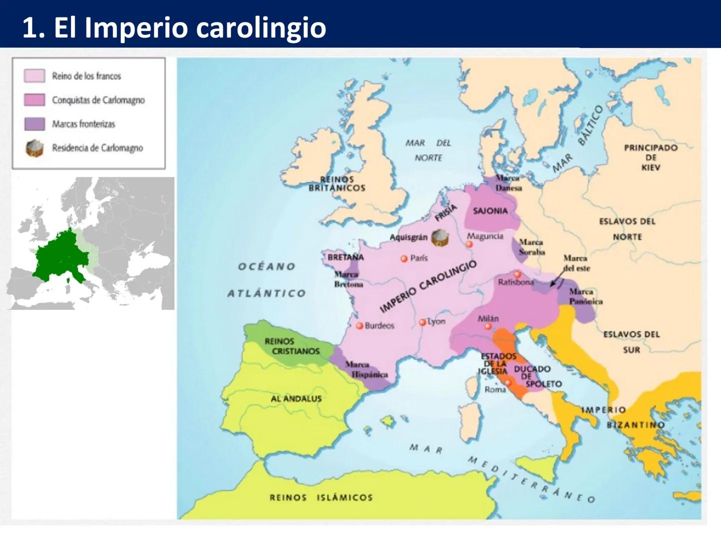 # Tema 6: El feudalismo (PLENA EDAD MEDIA)
1 El Imperio carolingio
2 El feudalismo
3 Economía y sociedad feudal
4 El papel de la Iglesia