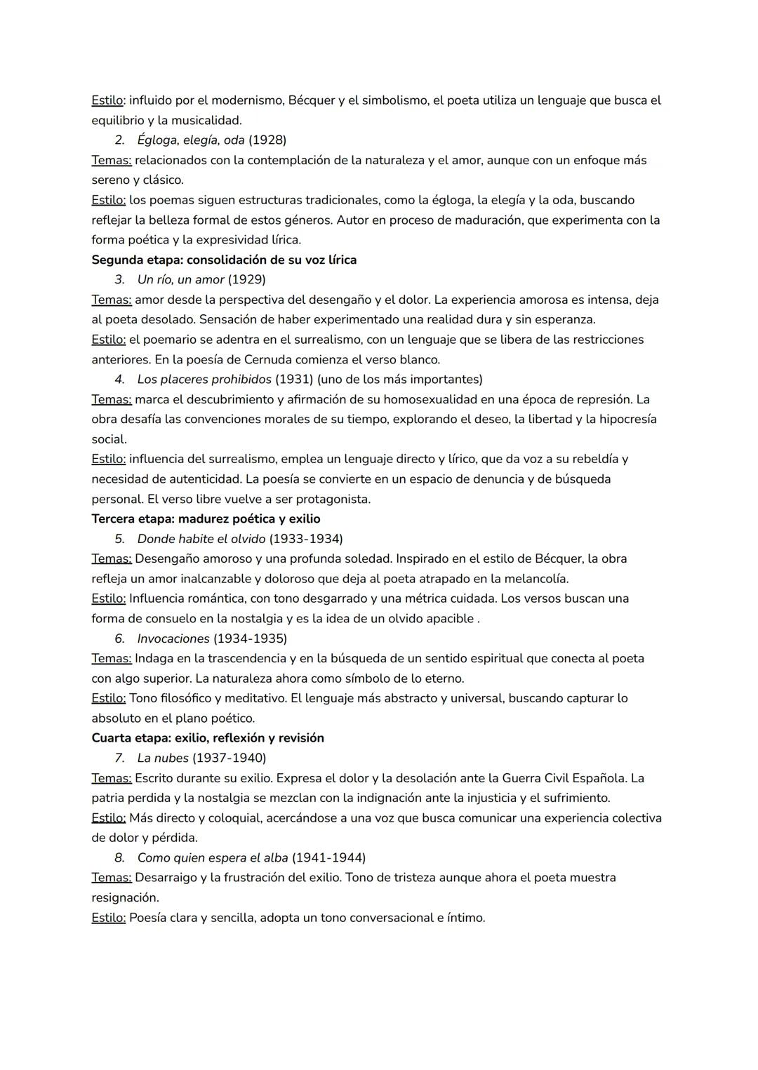 PAU 2025. LENGUA CASTELLANA Y LITERATURA.
5b. Luis Cernuda. La realidad y el deseo.
La producción lírica de Luis Cernuda tiene una base ro