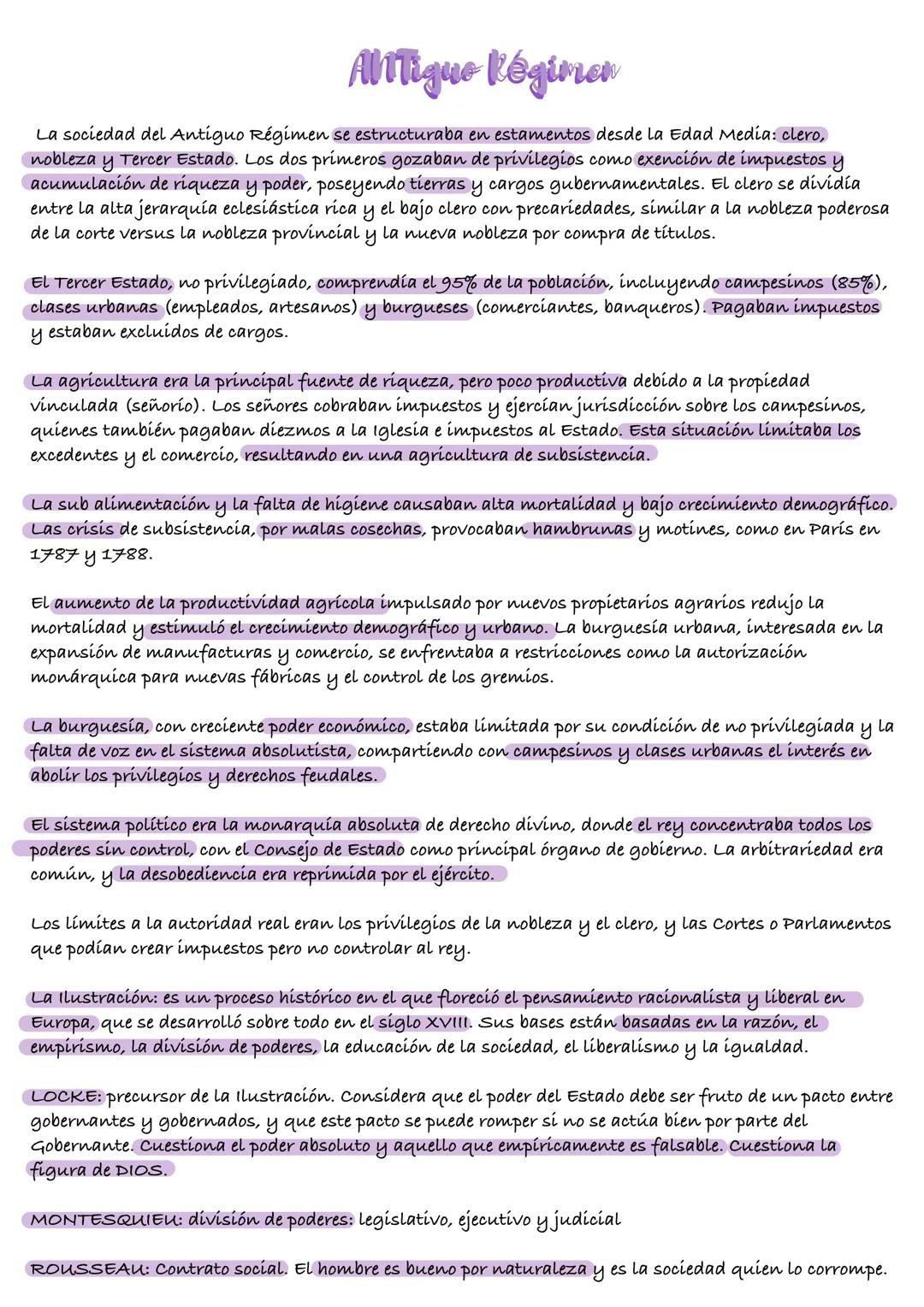 # AliTiguo Kégimen
La sociedad del Antiguo Régimen se estructuraba en estamentos desde la Edad Media: clero,
nobleza y Tercer Estado. Los d