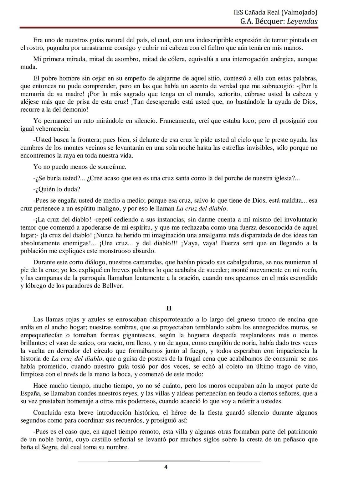 IES Cañada Real
Departamento de Lengua castellana y Literatura
# Leyendas
Gustavo Adolfo Bécquer
Me cuesta trabajo saber qué cosas he
so