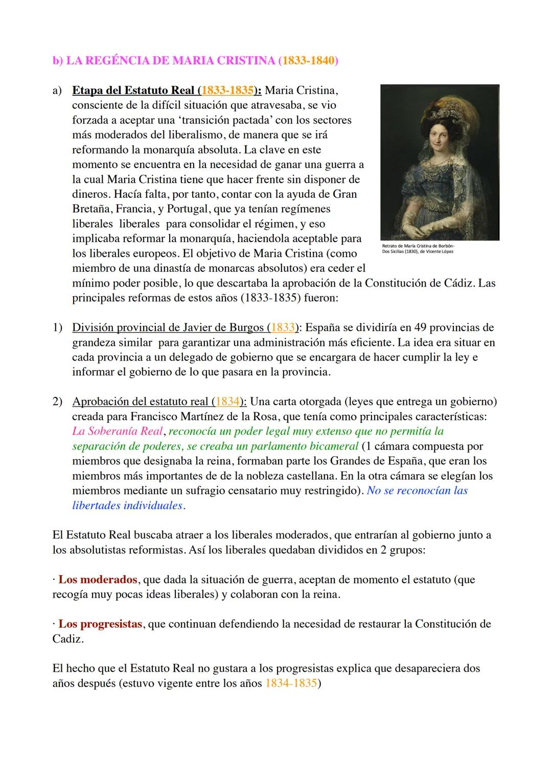 # TEMA 3: LA CONSTRUCCIÓN DE UN ESTADO
LIBERAL. ISABEL II (1833-1868).
REGENCIA
REGENCIA
M. CRISTINA ESPARTERO
MINORIA D'EDAT D'ISABEL
183