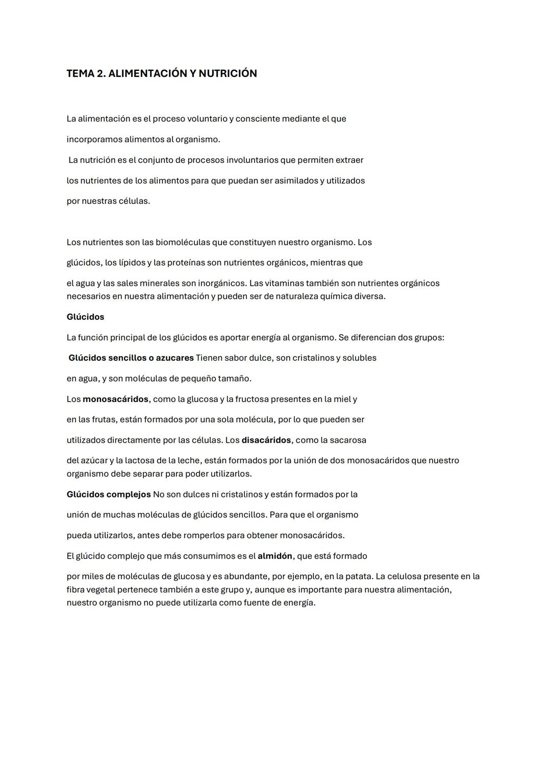 # TEMA 2. ALIMENTACIÓN Y NUTRICIÓN
La alimentación es el proceso voluntario y consciente mediante el que
incorporamos alimentos al organism