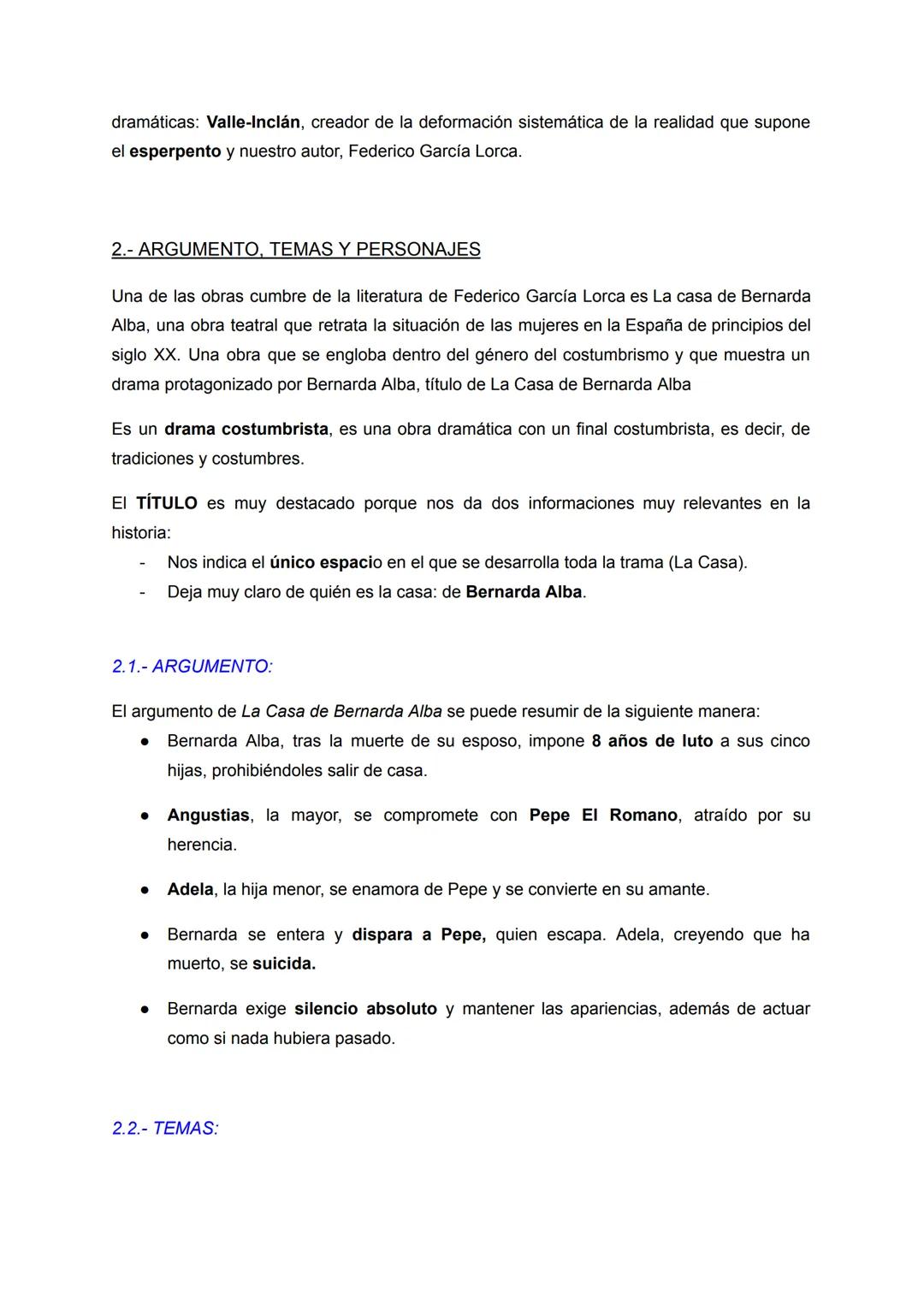 # T1-LA CASA DE BERNARDA ALBA
1.- AUTOR, OBRA Y CONTEXTO
Federico García Lorca escribió La casa de Bernarda Alba en 1936, poco antes de se