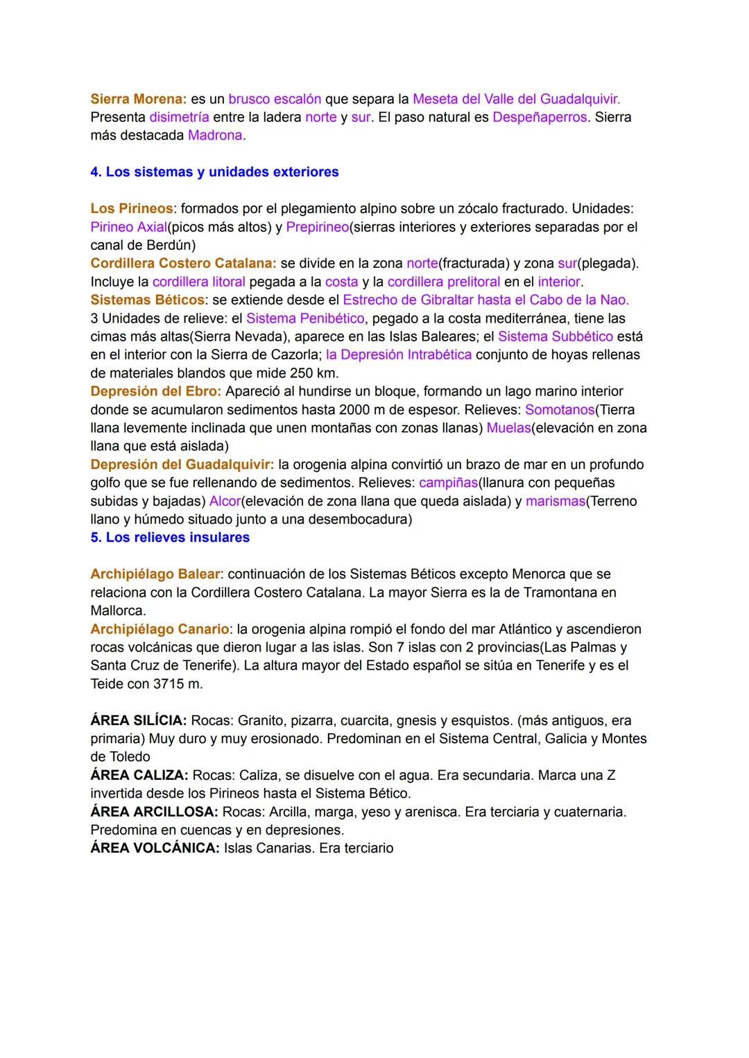# TEMA 2 EL RELIEVE
1. Características generales del relieve español
- Superficie: 581.353 km²
- Altitud media: 660 m, el segundo país más