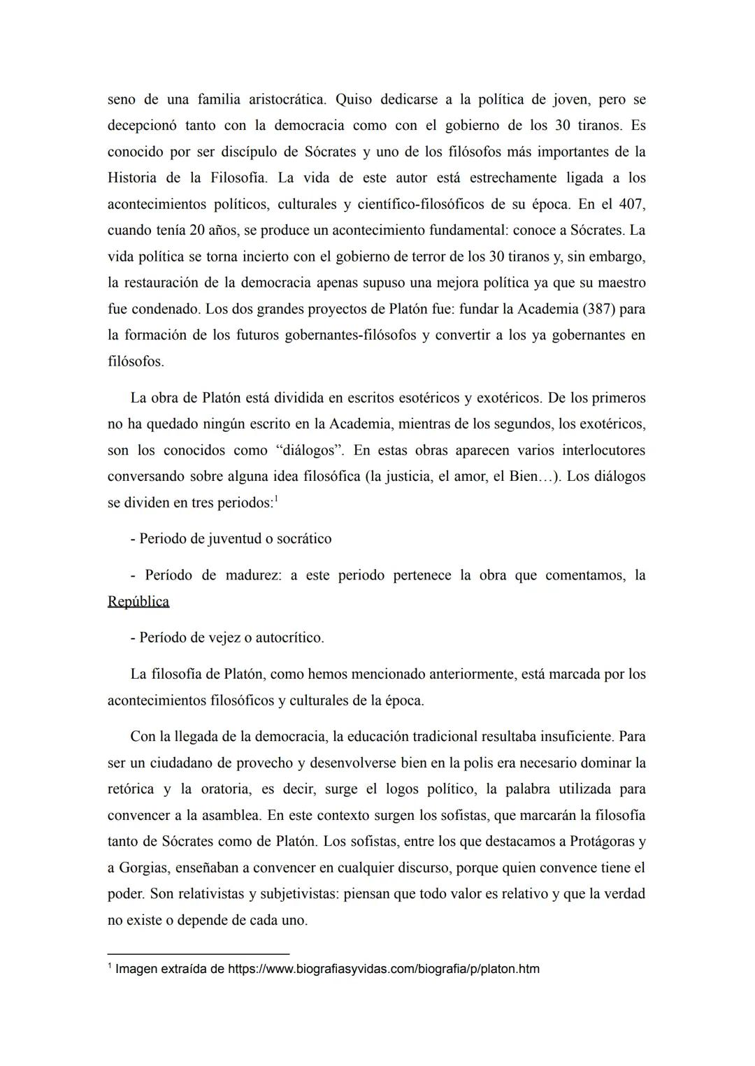# PLATÓN
Para entender la filosofia de Platón, es necesario conocer la figura de Sócrates (maestro
de Platón) y los sofistas.
2.1. Los sof