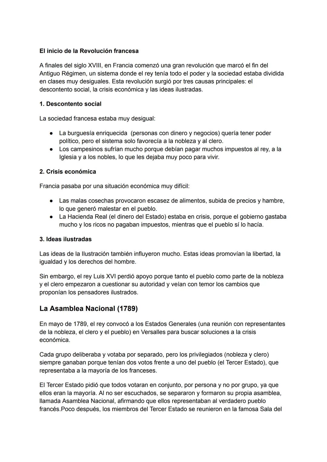 # El inicio de la Revolución francesa
A finales del siglo XVIII, en Francia comenzó una gran revolución que marcó el fin del
Antiguo Régime