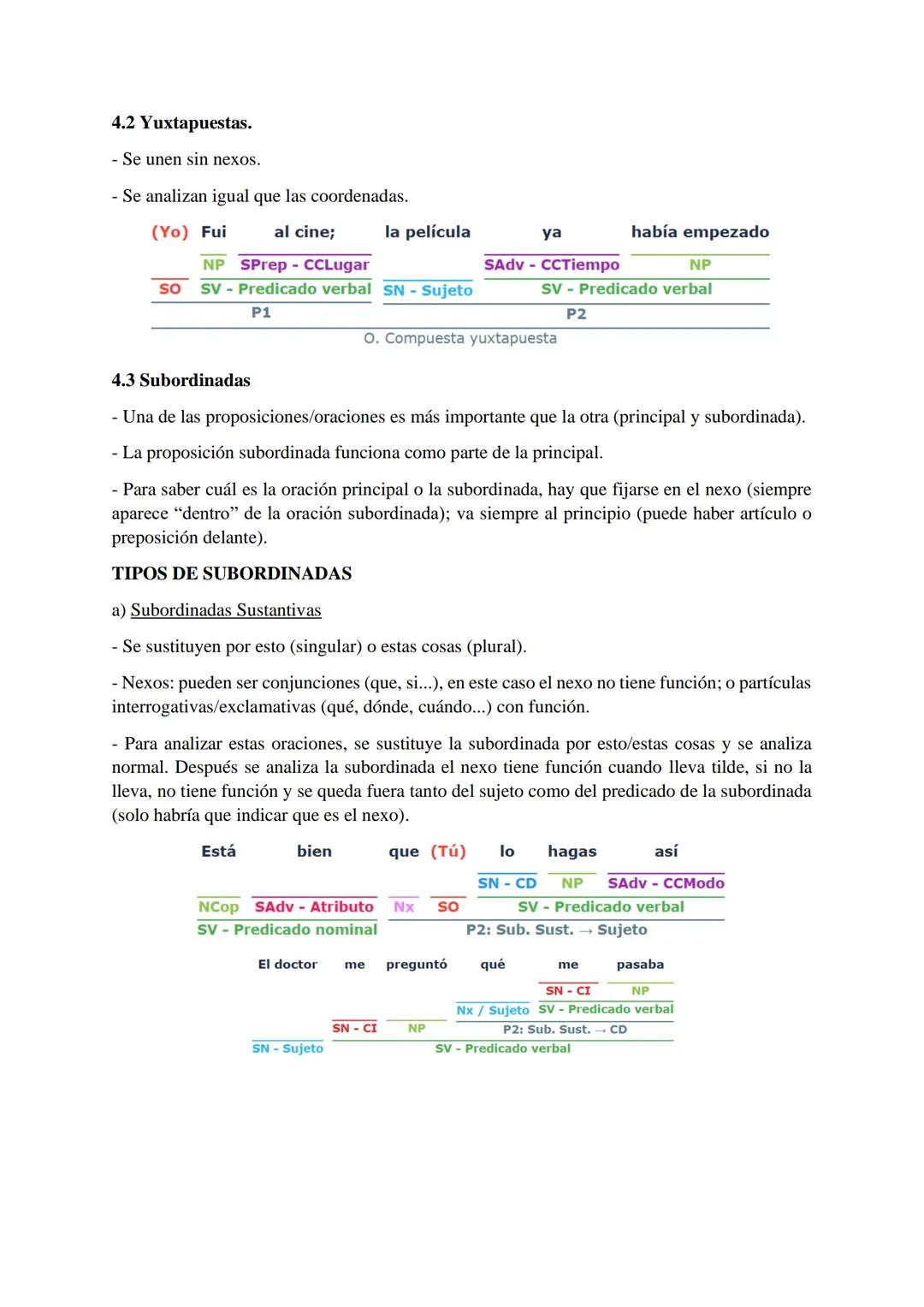 SINTAXIS
1. LOS SINTAGMAS.
Un sintagma es un conjunto de palabras cuyo núcleo es la palabra que le da nombre.
1.1 Tipos de Sintagmas.
a)