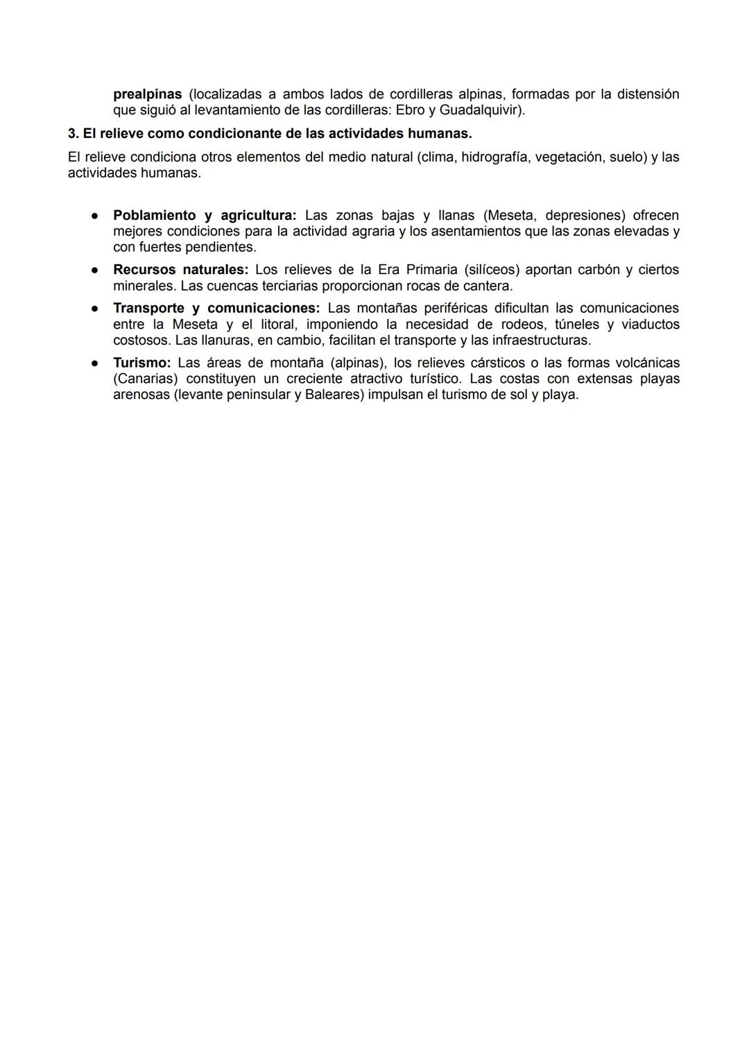 # BLOQUE B. LISTADO DE TEMAS Y EPÍGRAFES PARA LAS
PREGUNTAS 1 Y 3
## El relieve: Formación y características
Caracterización de las unidad