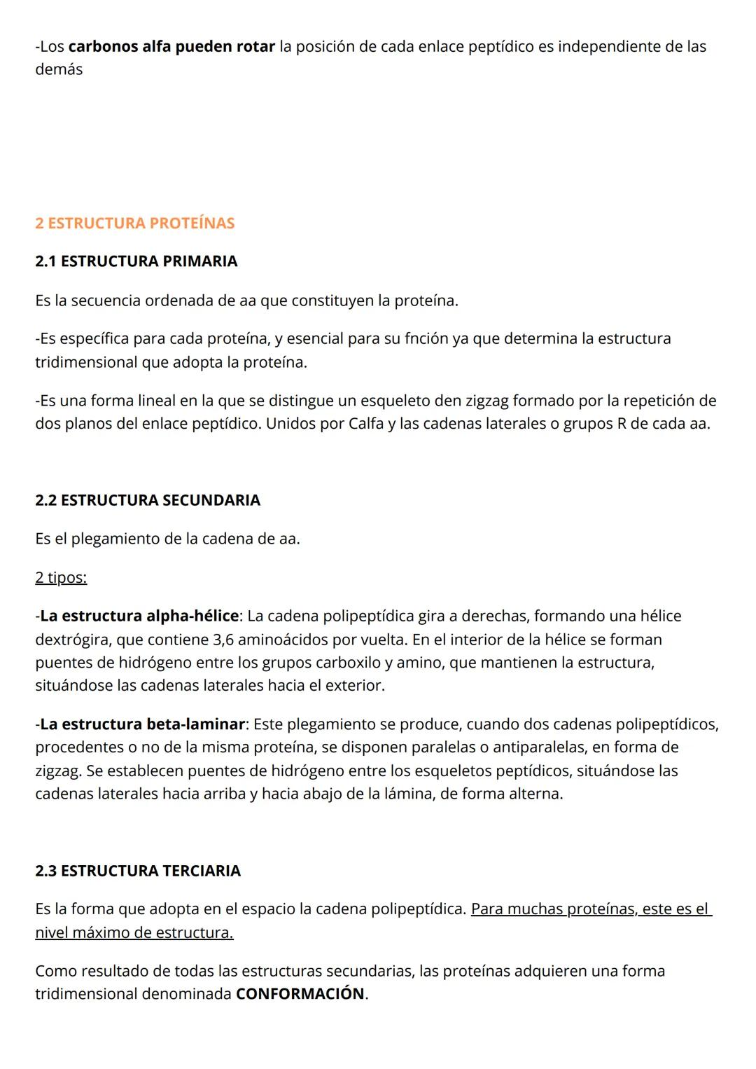 # TEMA 4: LAS PROTEÍNAS
1 LOS AMINOÁCIDOS
1.1 ESTRUCTURA Y CLASIFICACIÓN
monómeros pépticos proteínas
* El grupo R determina el aminoá