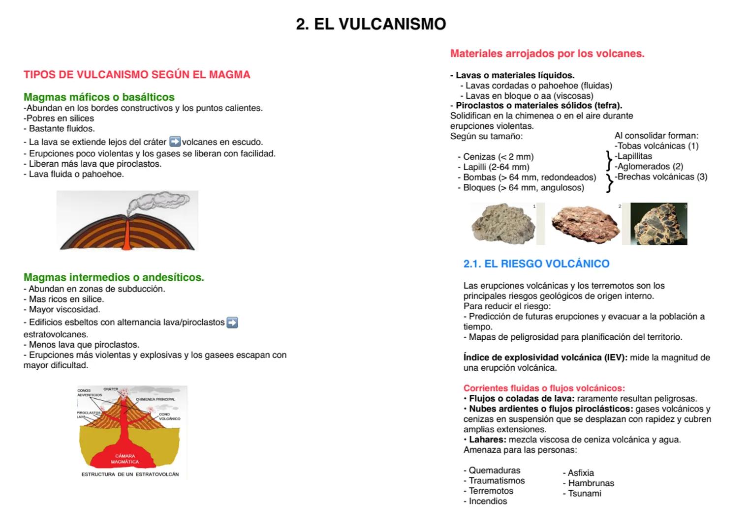 # 1. LOS MAGMAS Y EL MAGMATISMO
¿Qué es un magma?
Masa generada en el interior de la tierra compuesta por rocas fundidas
acompañadas por u