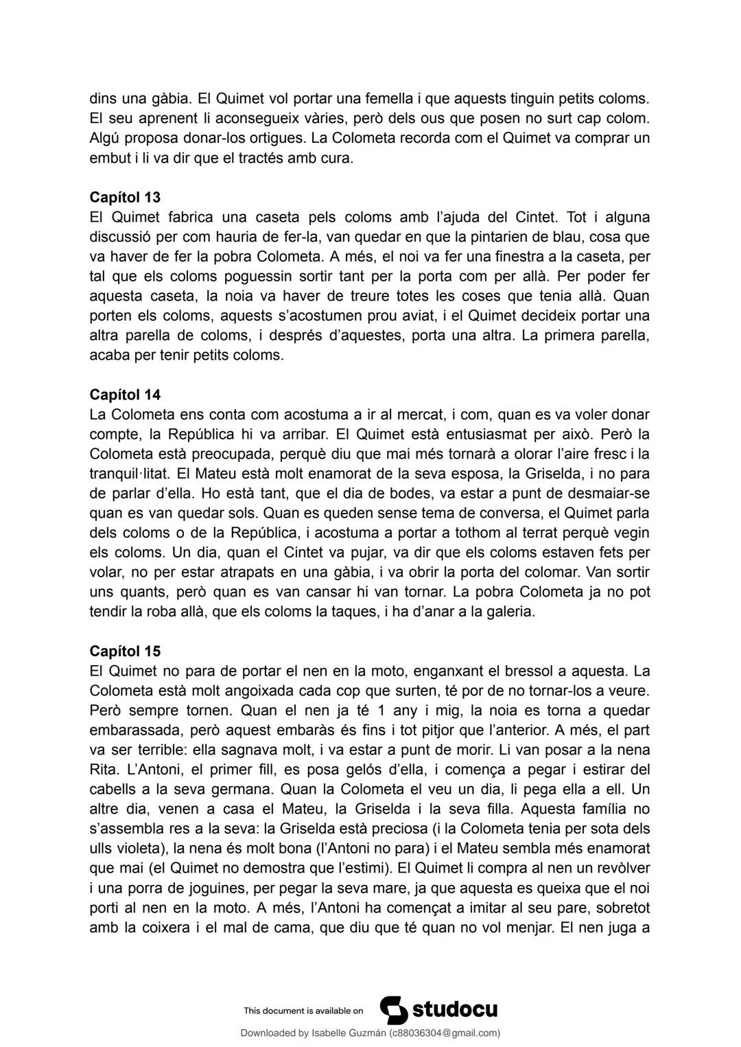 # studocu
La plaça del diamant, resum detallat per capítols
Llengua Catalana i Literatura II (Institut Manuel Carrasco i Formiguera)
Sca