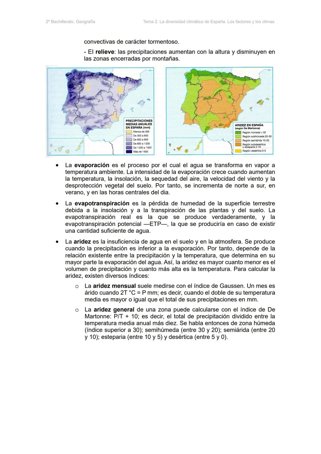 2º Bachillerato. Geografia.
Tema 2. La diversidad climática de España. Los factores y los climas
# TEMA 2. LA DIVERSIDAD CLIMÁTICA DE ESPAÑ