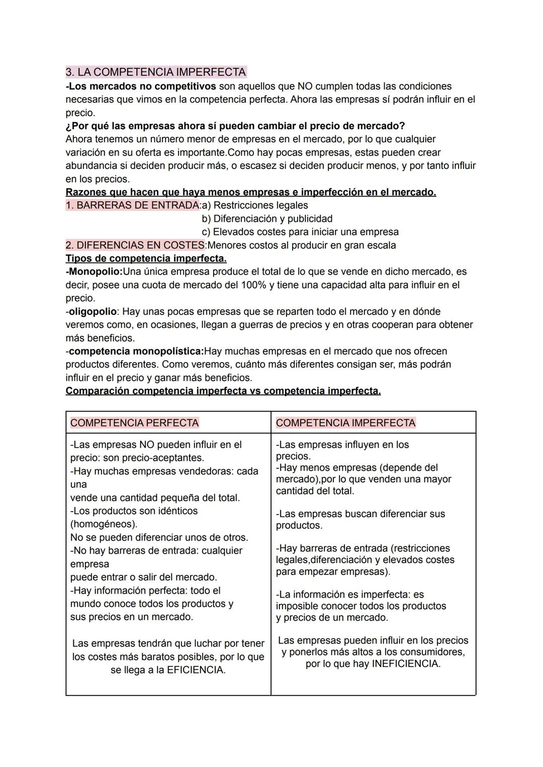 # ΤΕΜΑ 5 ΤΙPOS DE MERCADO
1 LAS ESTRUCTURAS DEL MERCADO
Los mercados de los diferentes productos son muy diferentes entre sí porque tienen