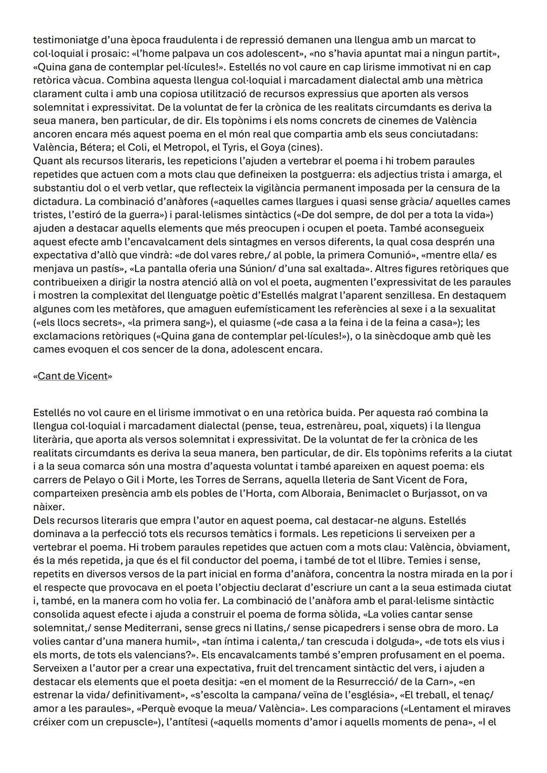 # Literatura valencià
RESPECTE AL CONTINGUT O A LA TEMÀTICA:
- Quins referents o elements de la realitat trobem (persones, noms de lloc, e